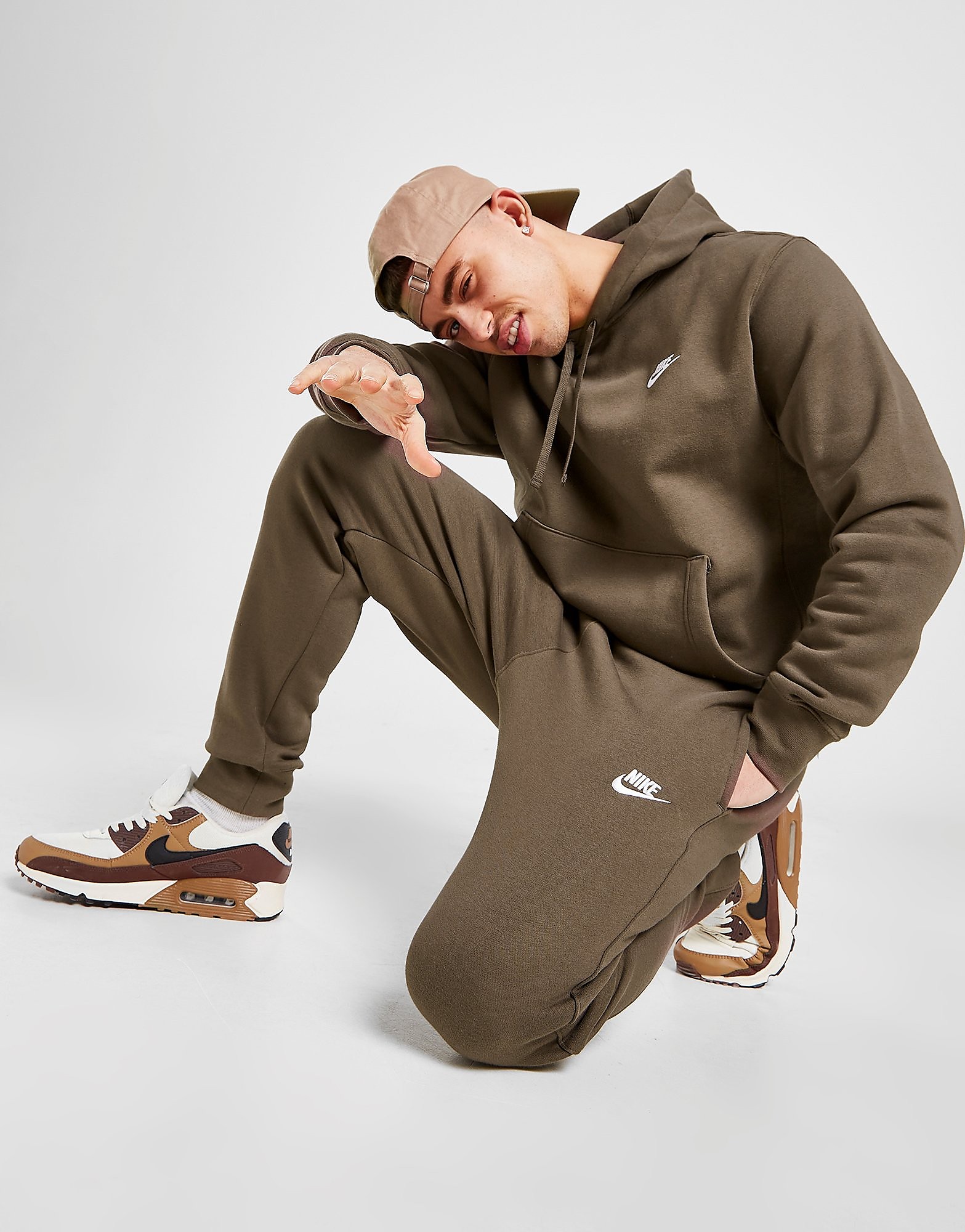 

Nike Foundation Fleece Joggers - Ironstone/Ironstone/White - Mens, Ironstone/Ironstone/White
