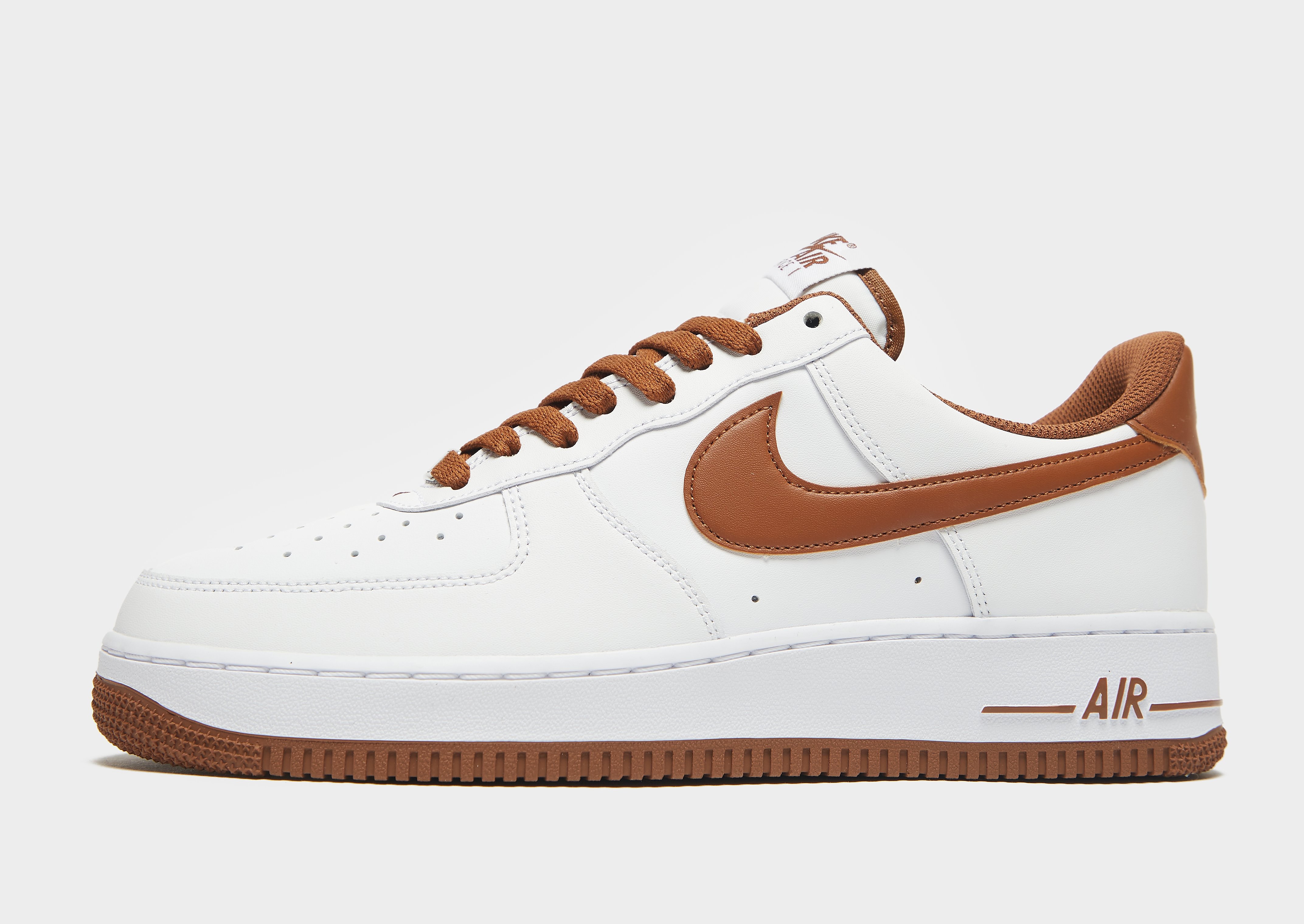 Nike Air Force 1 Low - WHITE/Brown - Mens, WHITE/Brown