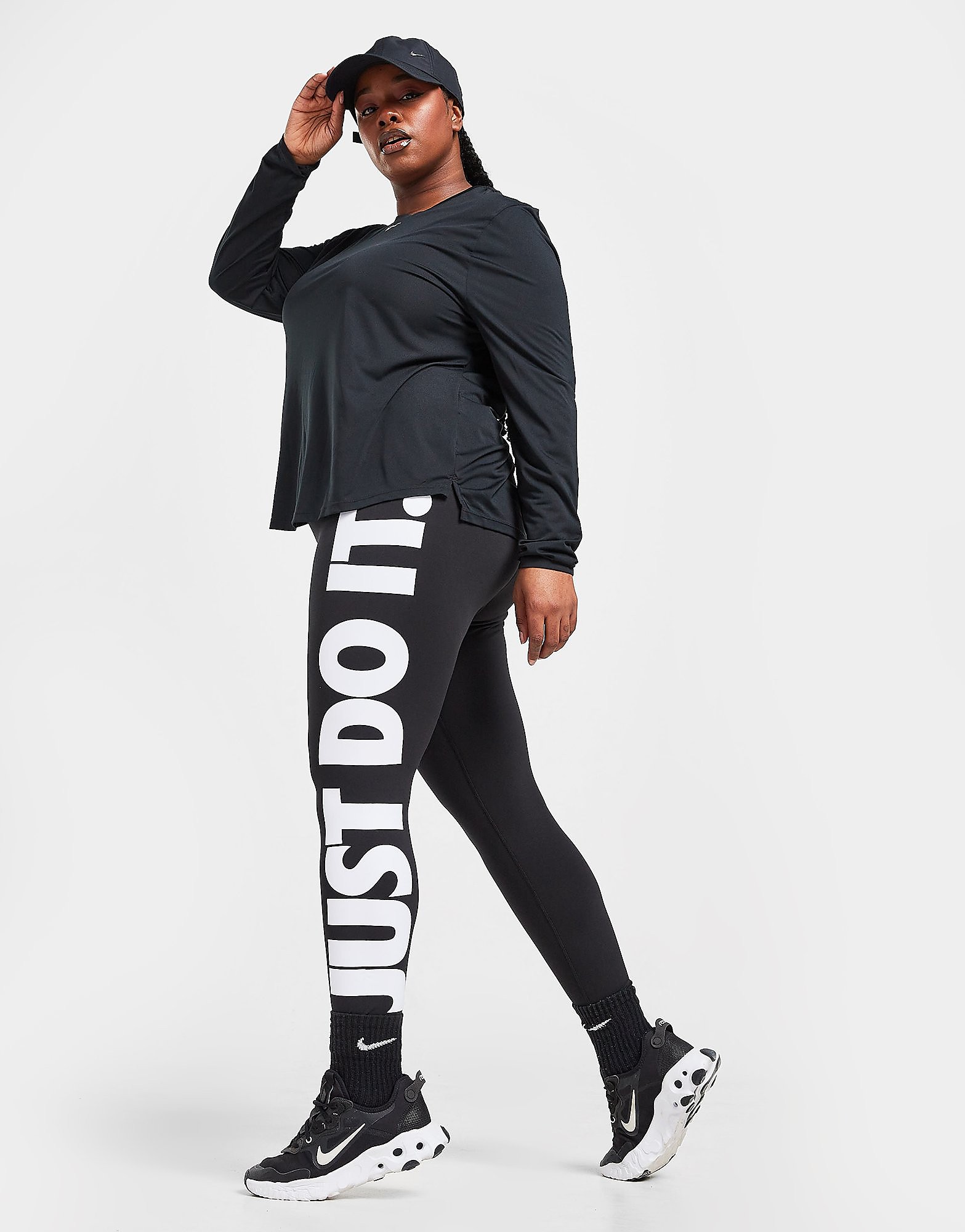 Nike Just Do It Plus Size Leggings - Black - Womens, Black