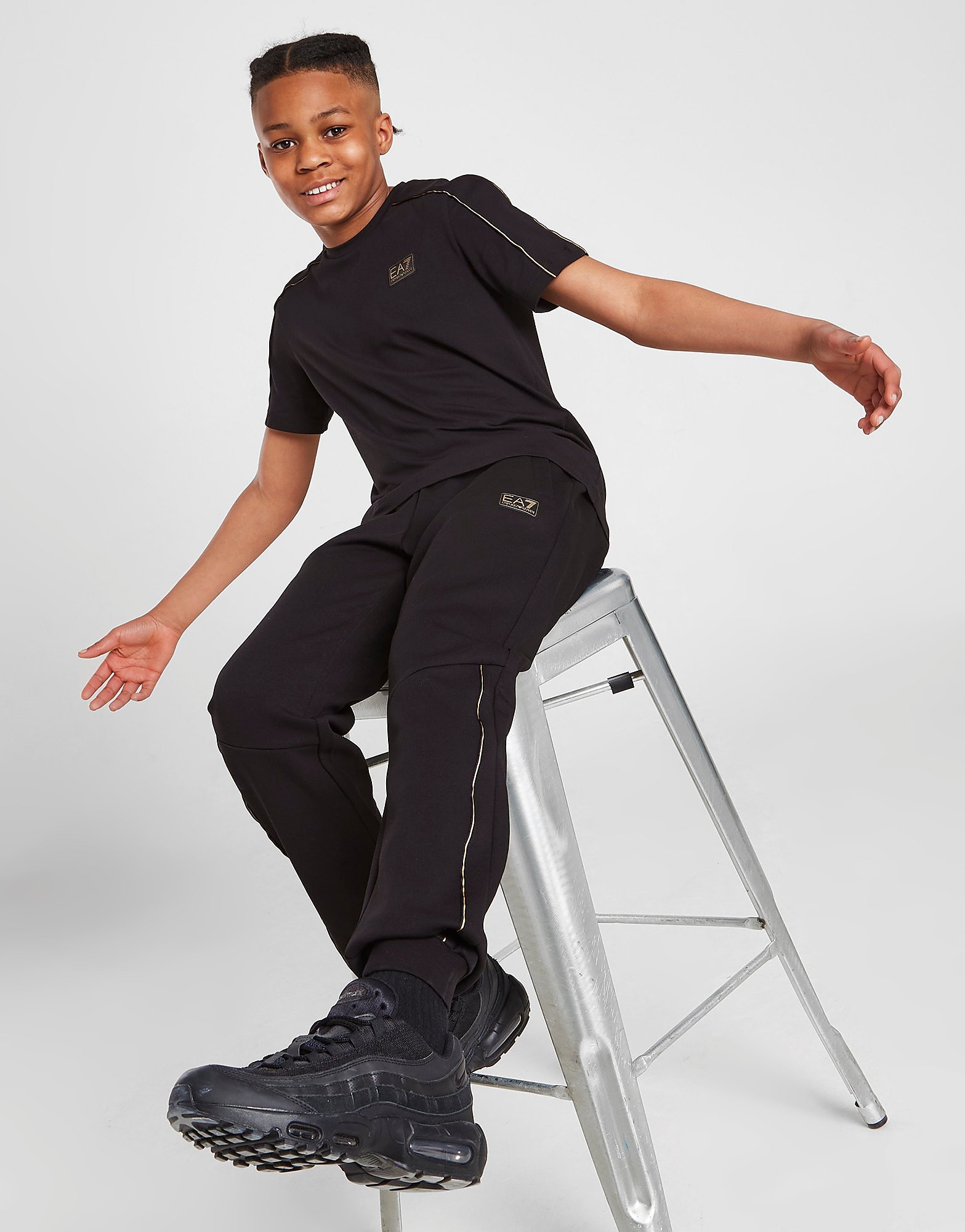 Emporio Armani EA7 Premium Joggers Junior - Black - Kids, Black