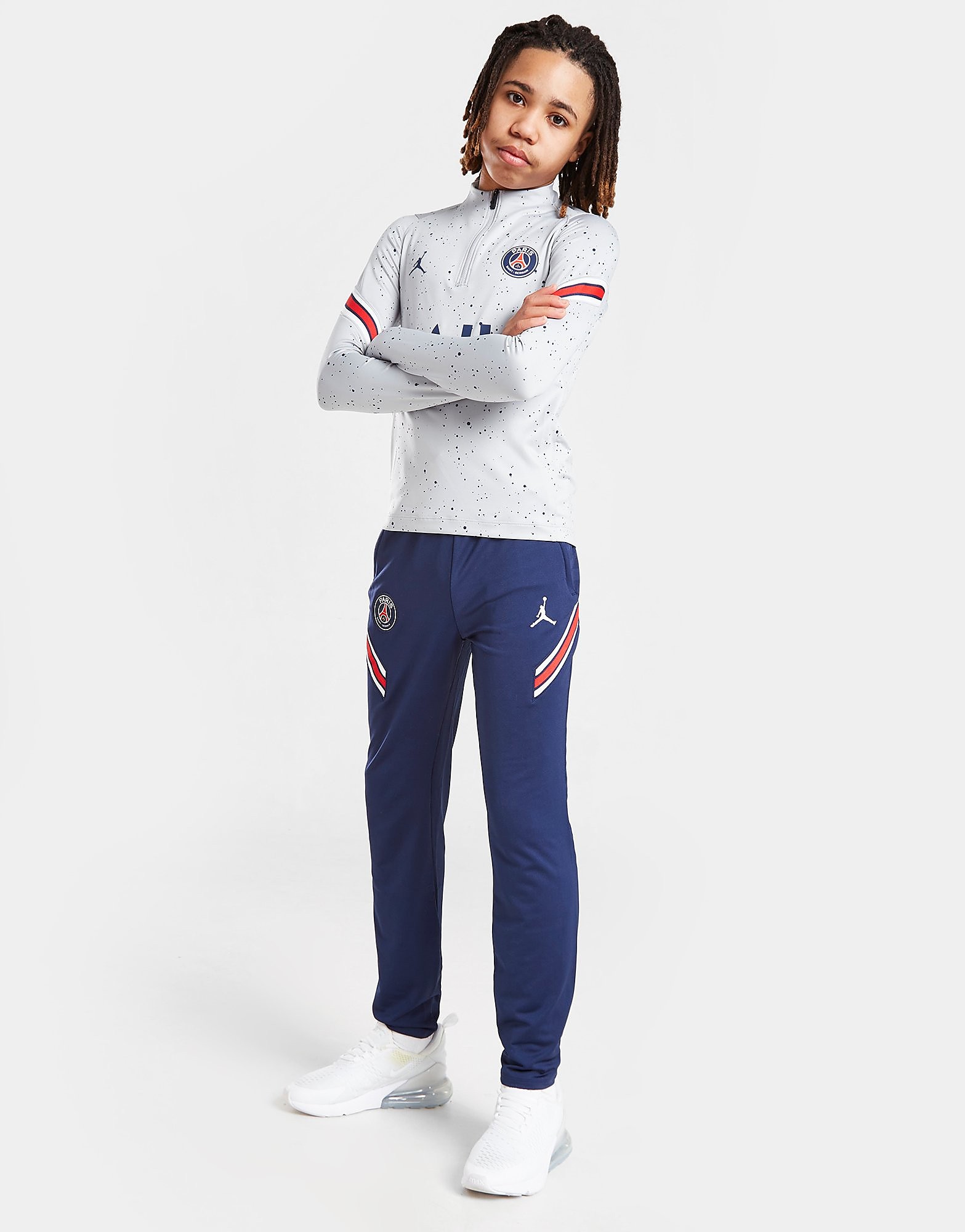 

Jordan Paris Saint Germain Strike Drill Top Junior - Wolf Grey/Wolf Grey/White/Midnight Navy - Kids, Wolf Grey/Wolf Grey/White/Midnight Navy