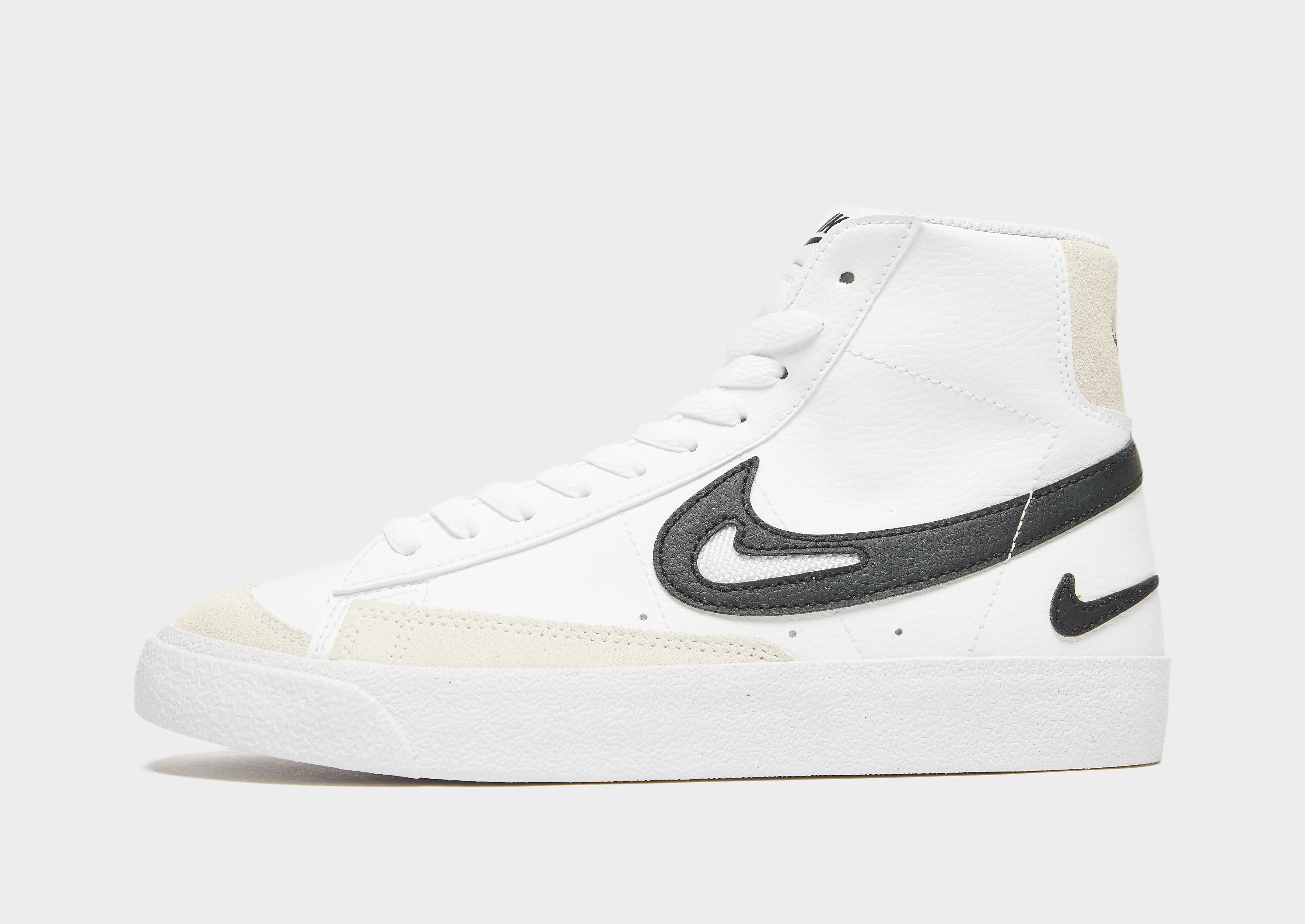 Nike Blazer Mid '77 Junior - White/Summit White/Black - Kids, White/Summit White/Black