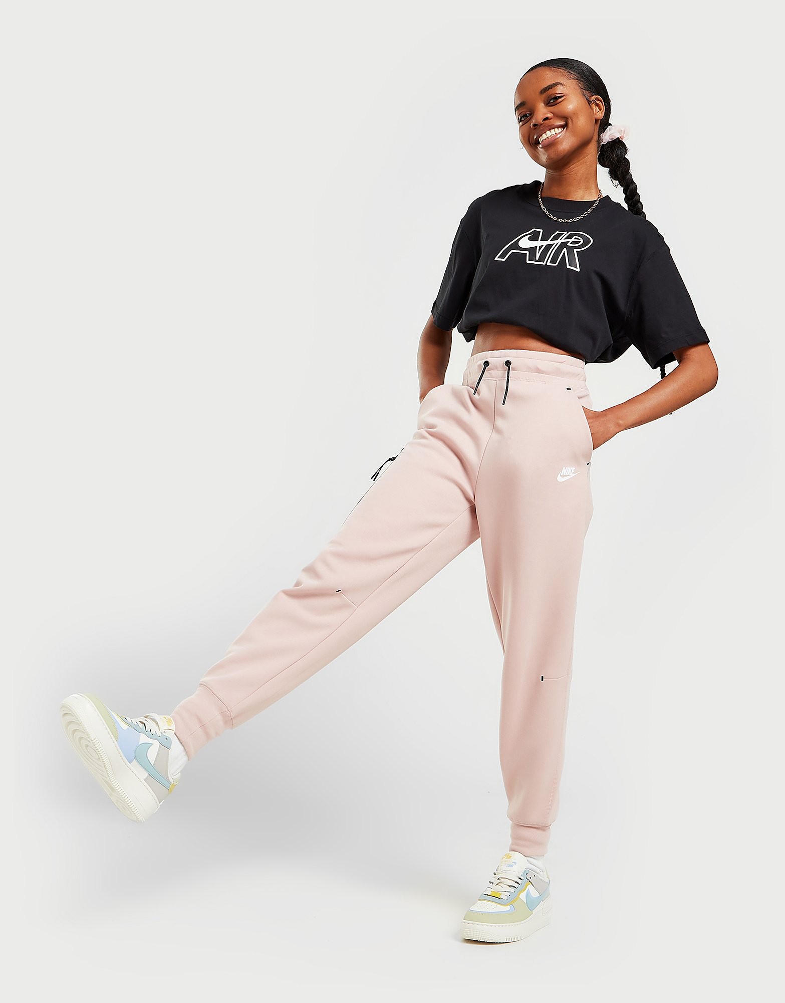 

Nike Tech Fleece Joggers - Pink Oxford/White - Womens, Pink Oxford/White