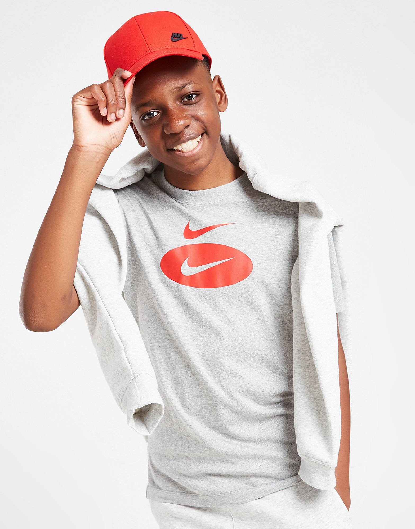 

Nike Oval Swoosh T-Shirt Junior - Grey - Kids, Grey