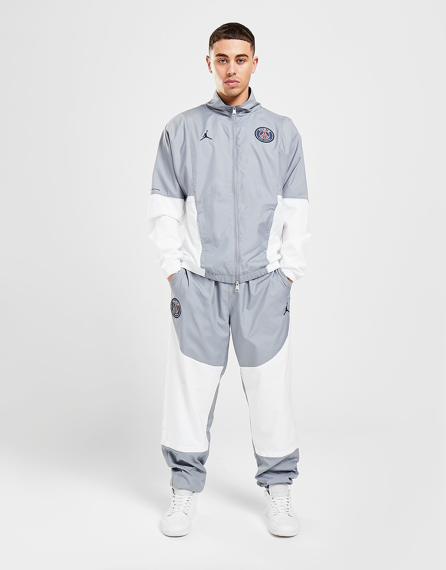 

Jordan Paris Saint Germain Flight Track Pants - Stealth/White - Mens, Stealth/White