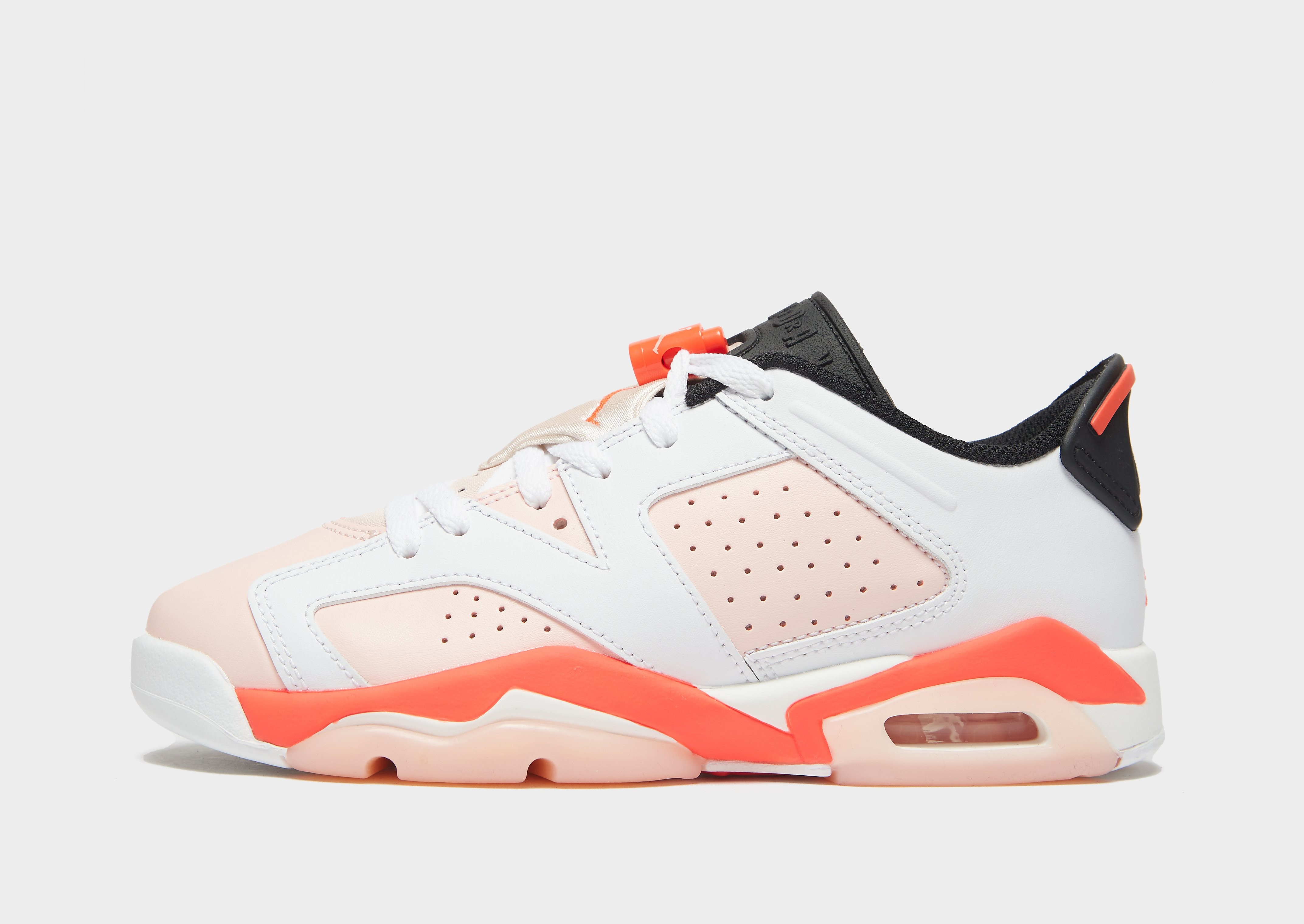 

Jordan Air 6 Retro Low Junior's - White/Infrared 23/Black/Atmosphere/Pink - Kids, White/Infrared 23/Black/Atmosphere/Pink