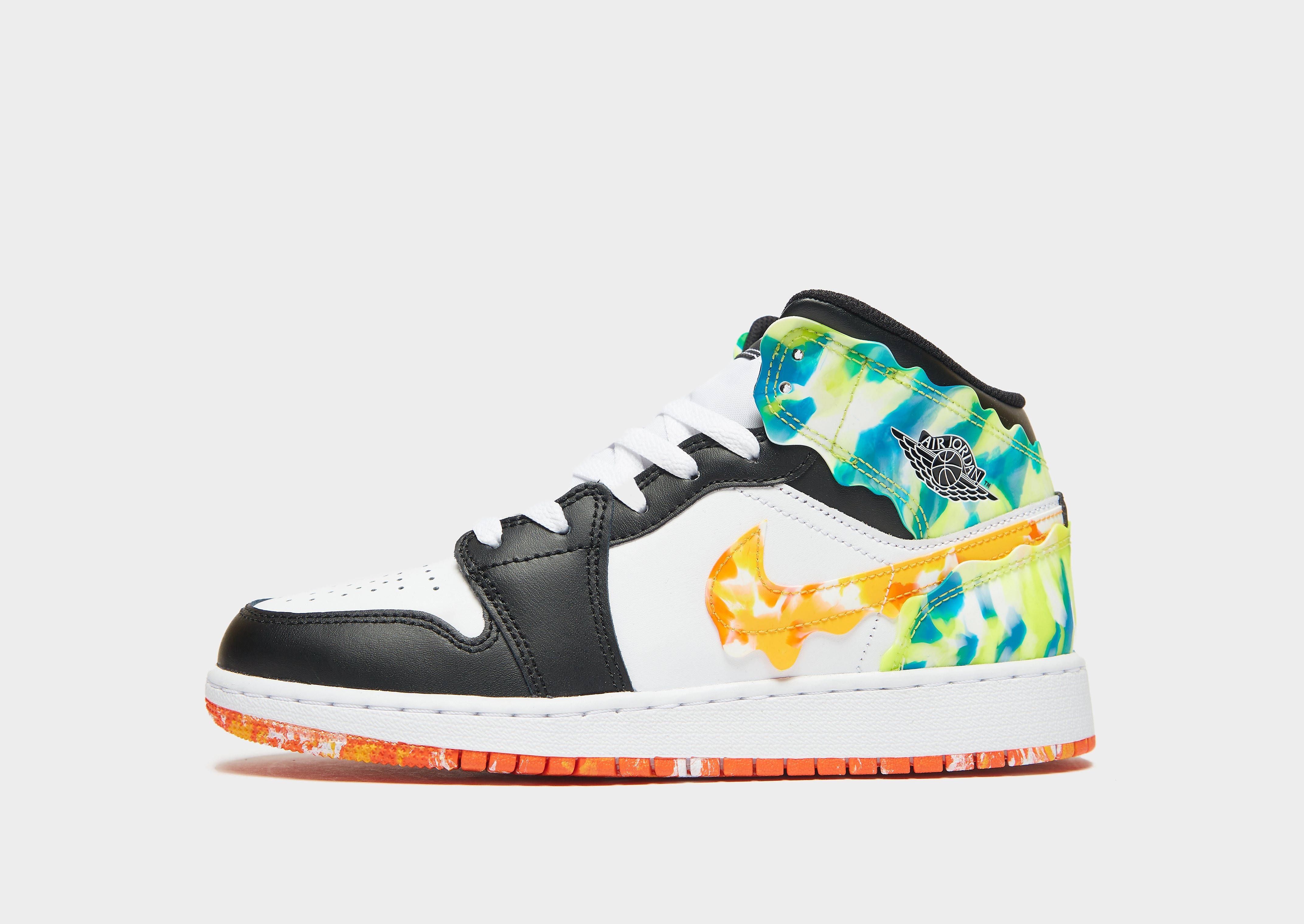 

Jordan Air 1 Junior - White/BLK/WHT-ORG - Kids, White/BLK/WHT-ORG