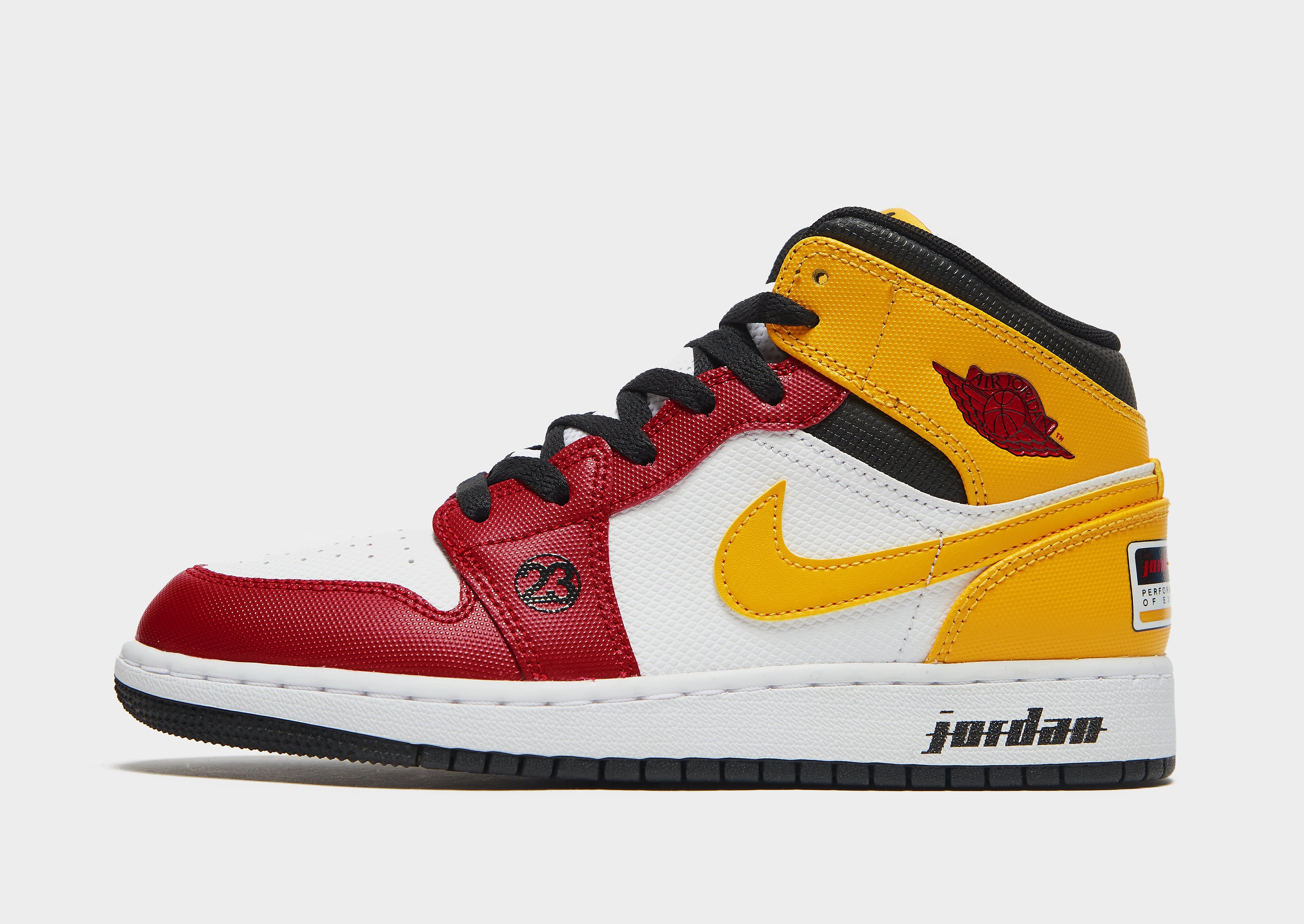

Jordan Air 1 Junior - Black/Gym Red/White/University Gold - Kids, Black/Gym Red/White/University Gold