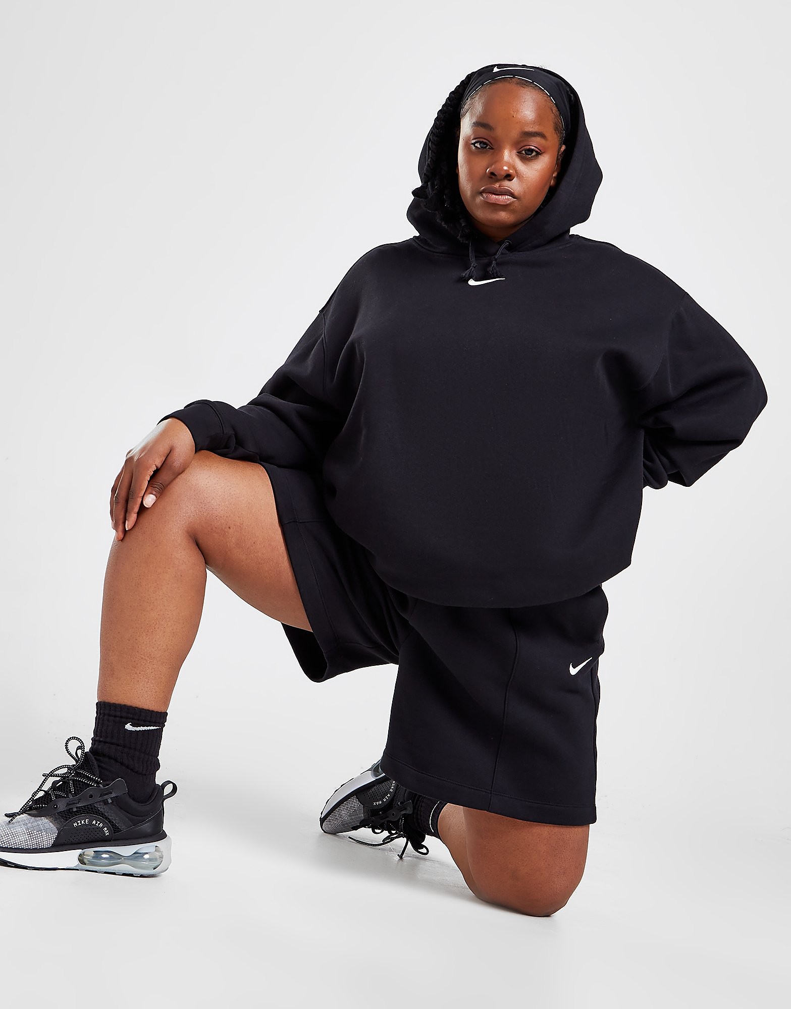 

Nike Trend Fleece Plus Size High Waisted Shorts - Black - Womens, Black