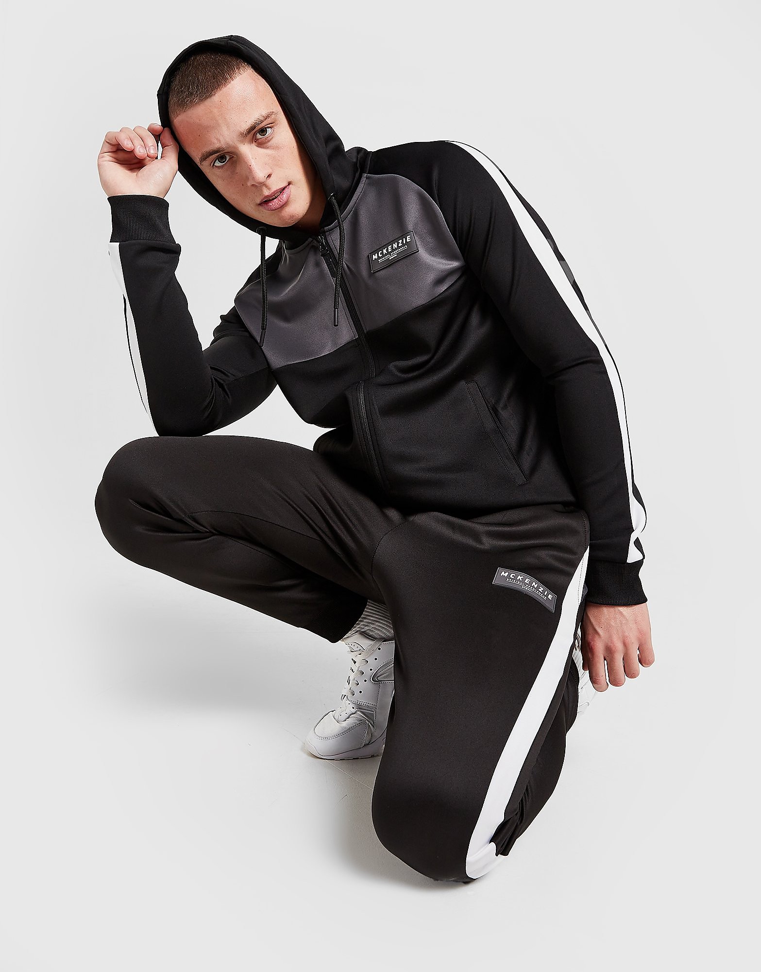 

McKenzie Invigorate Poly Full Zip Tracksuit - Only at JD - Black - Mens, Black