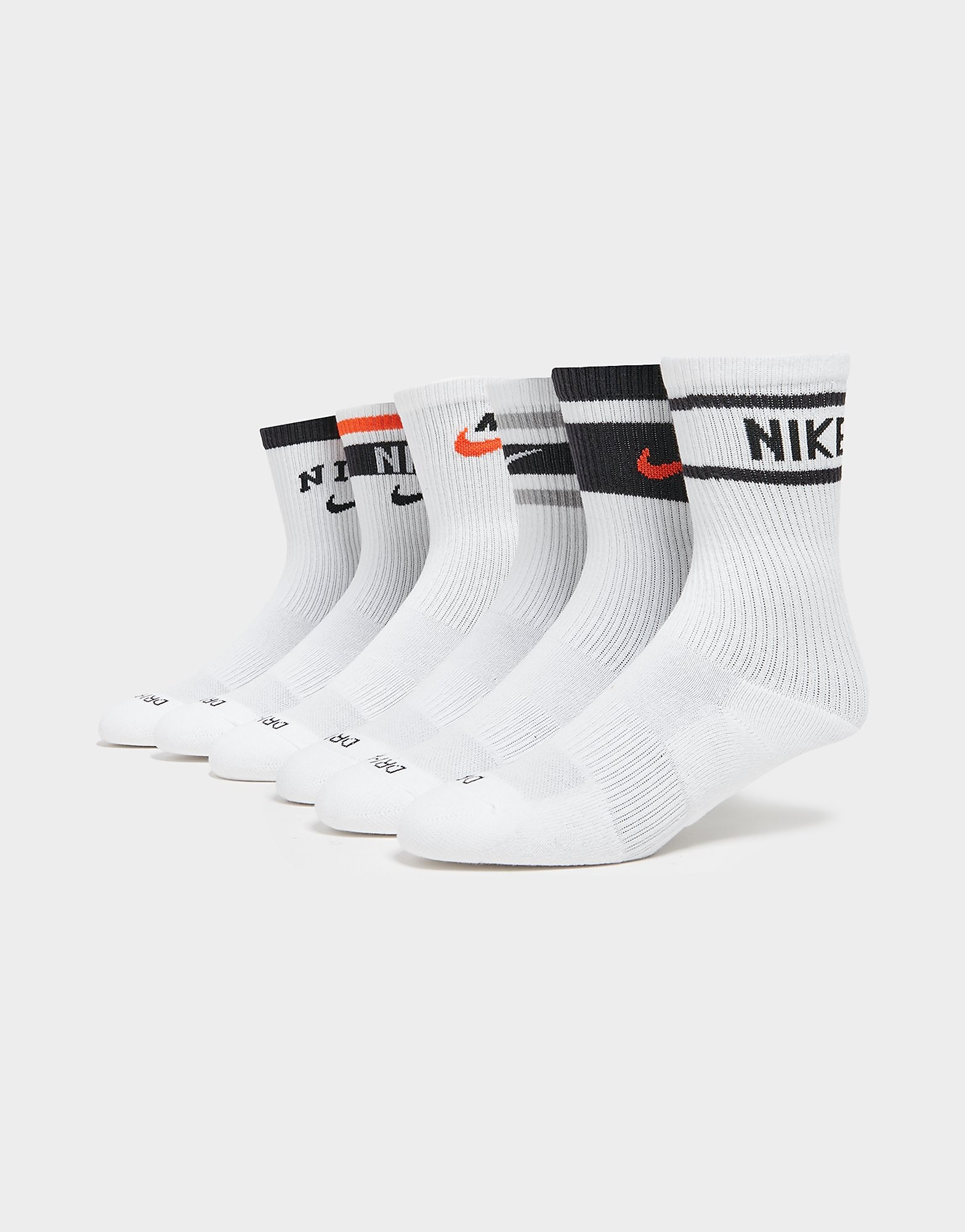 

Nike 6-Pack Heritage Socks - White - Womens, White