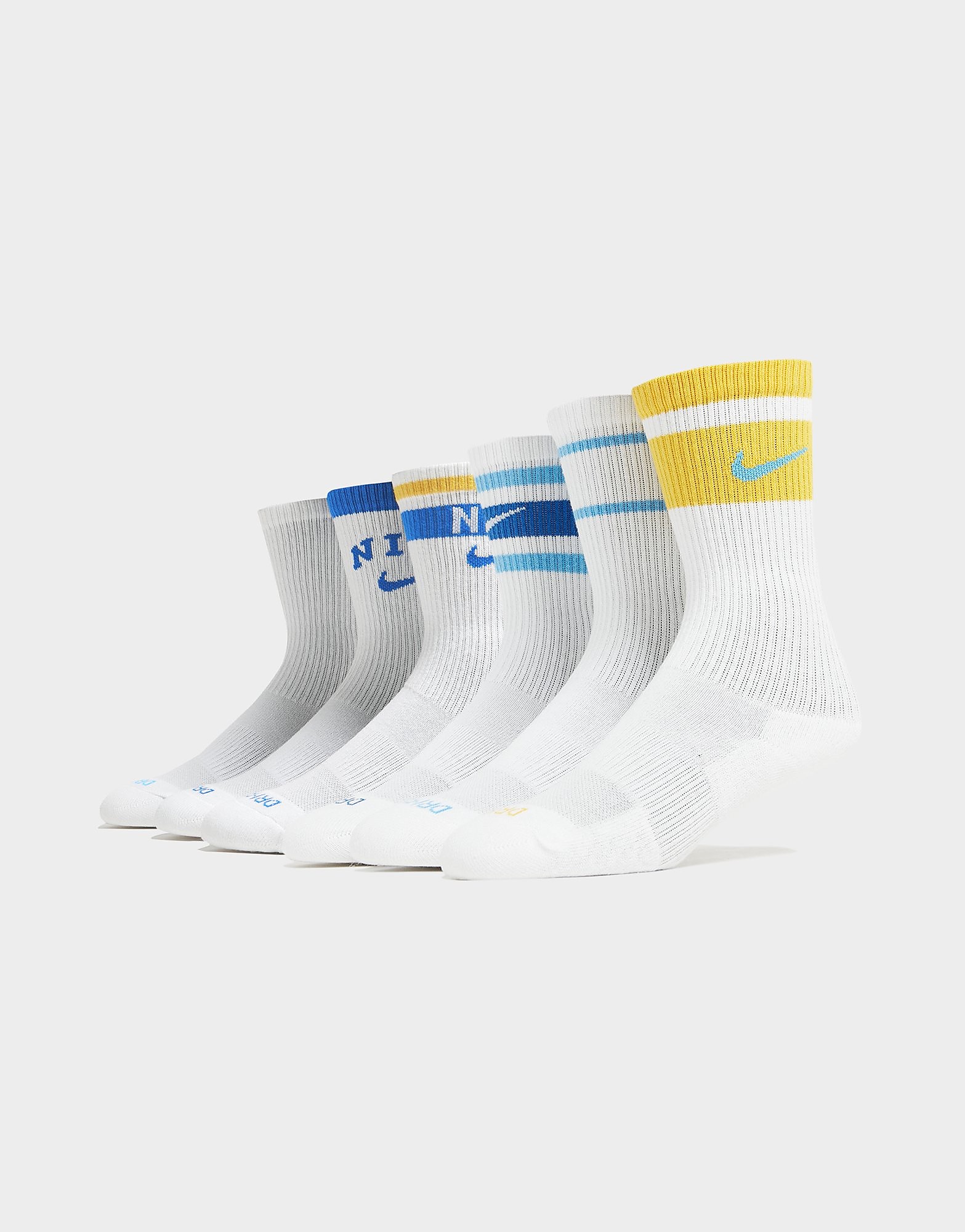 

Nike 6-Pack Heritage Socks - White, White