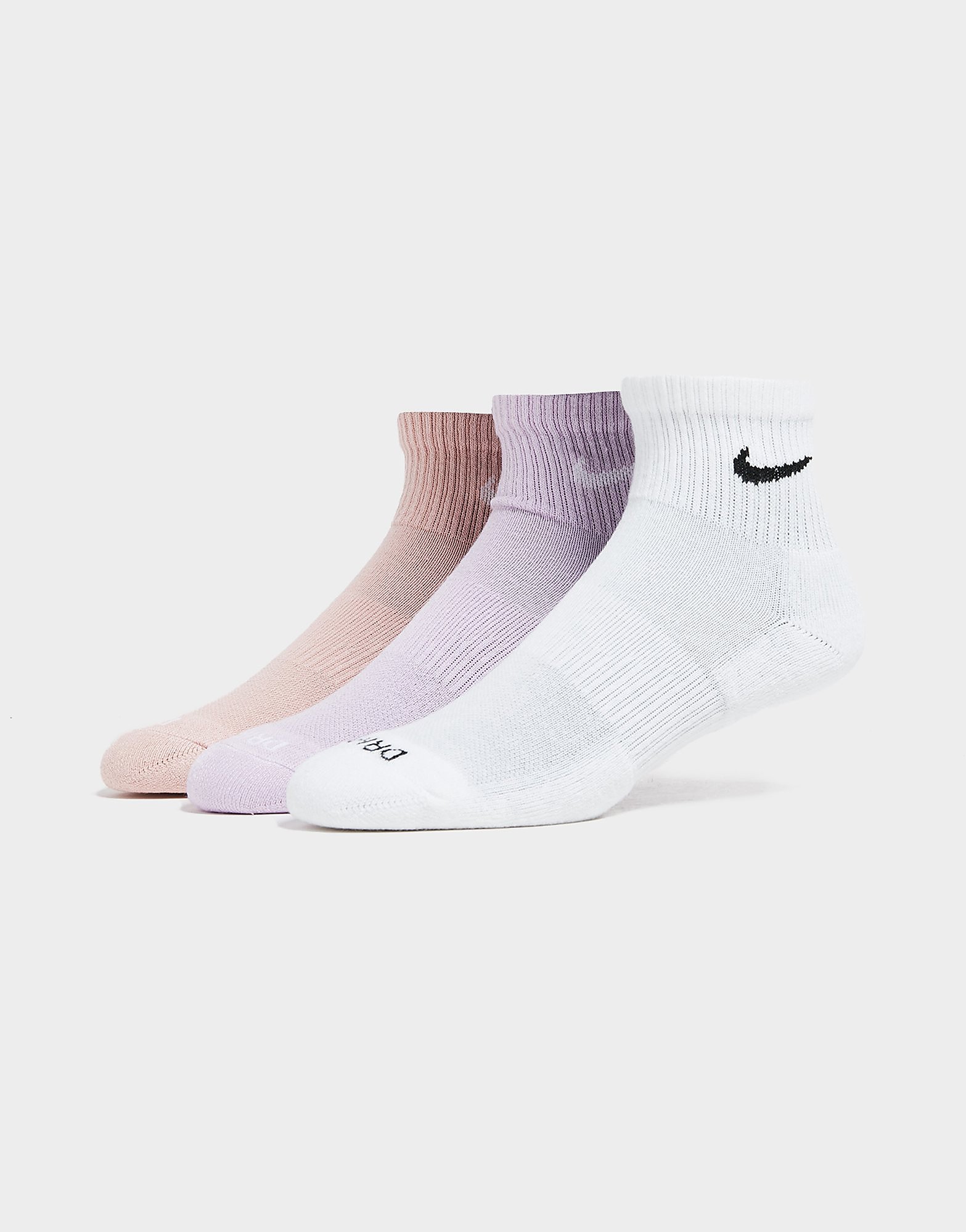 

Nike 3-Pack Everyday Plus Cushioned Ankle Socks - White/Pink - Womens, White/Pink