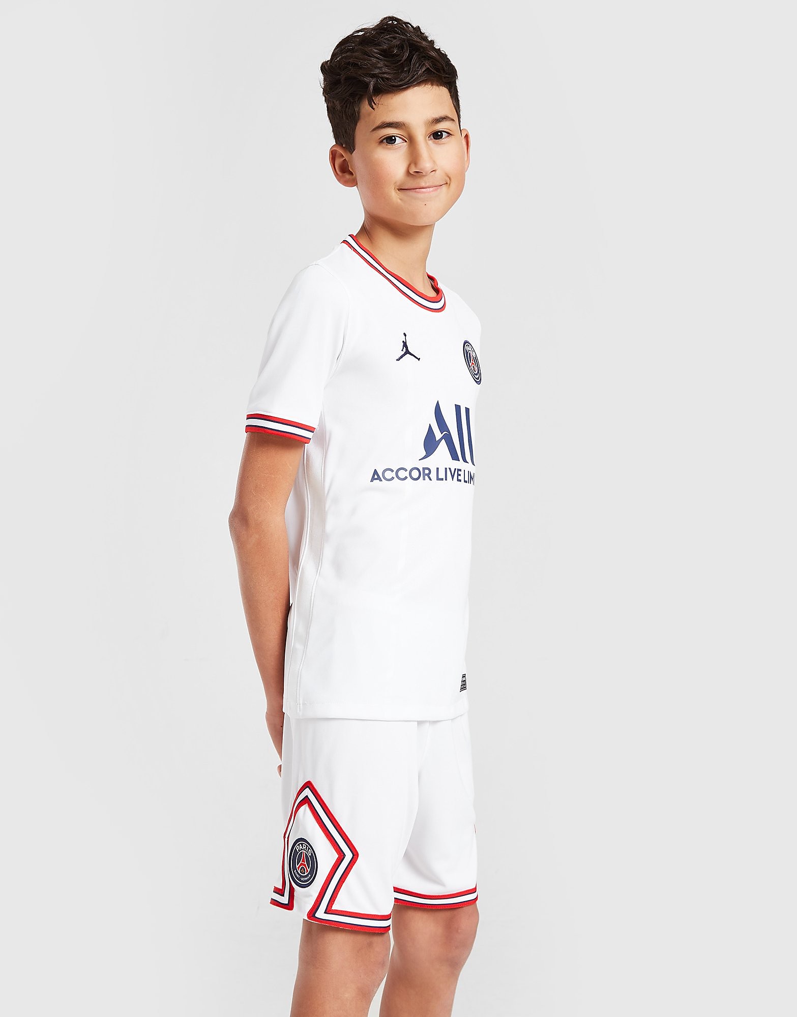 

Jordan Paris Saint Germain 2021/22 Fourth Shorts Junior - White/Navy - Kids, White/Navy
