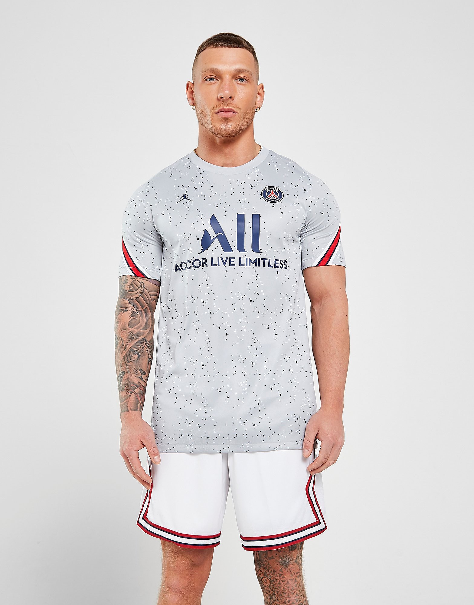 

Jordan Paris Saint Germain 2021/22 Fourth Shorts - White/Navy - Mens, White/Navy