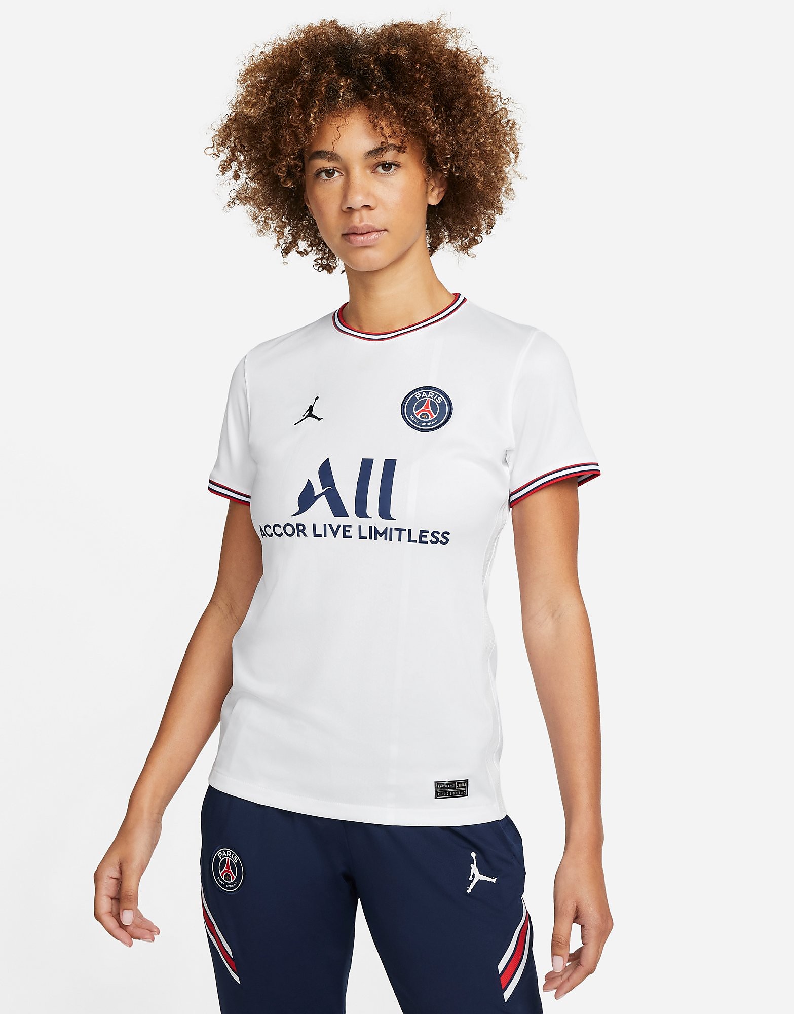 Jordan Camisola Equipamento Alternativo Paris Saint Germain 2021/22 - Branco - Womens, Branco