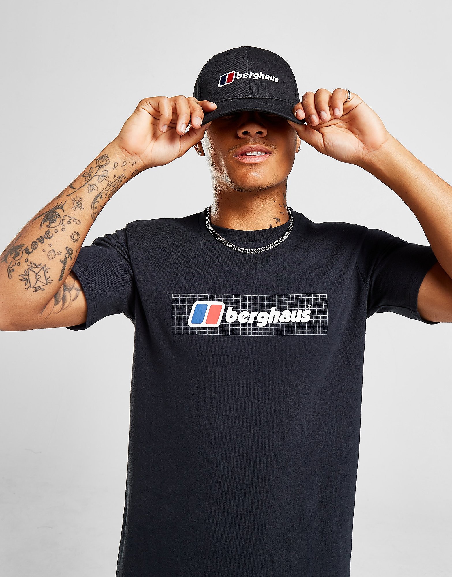 

Berghaus Grid Logo T-Shirt - Black - Mens, Black