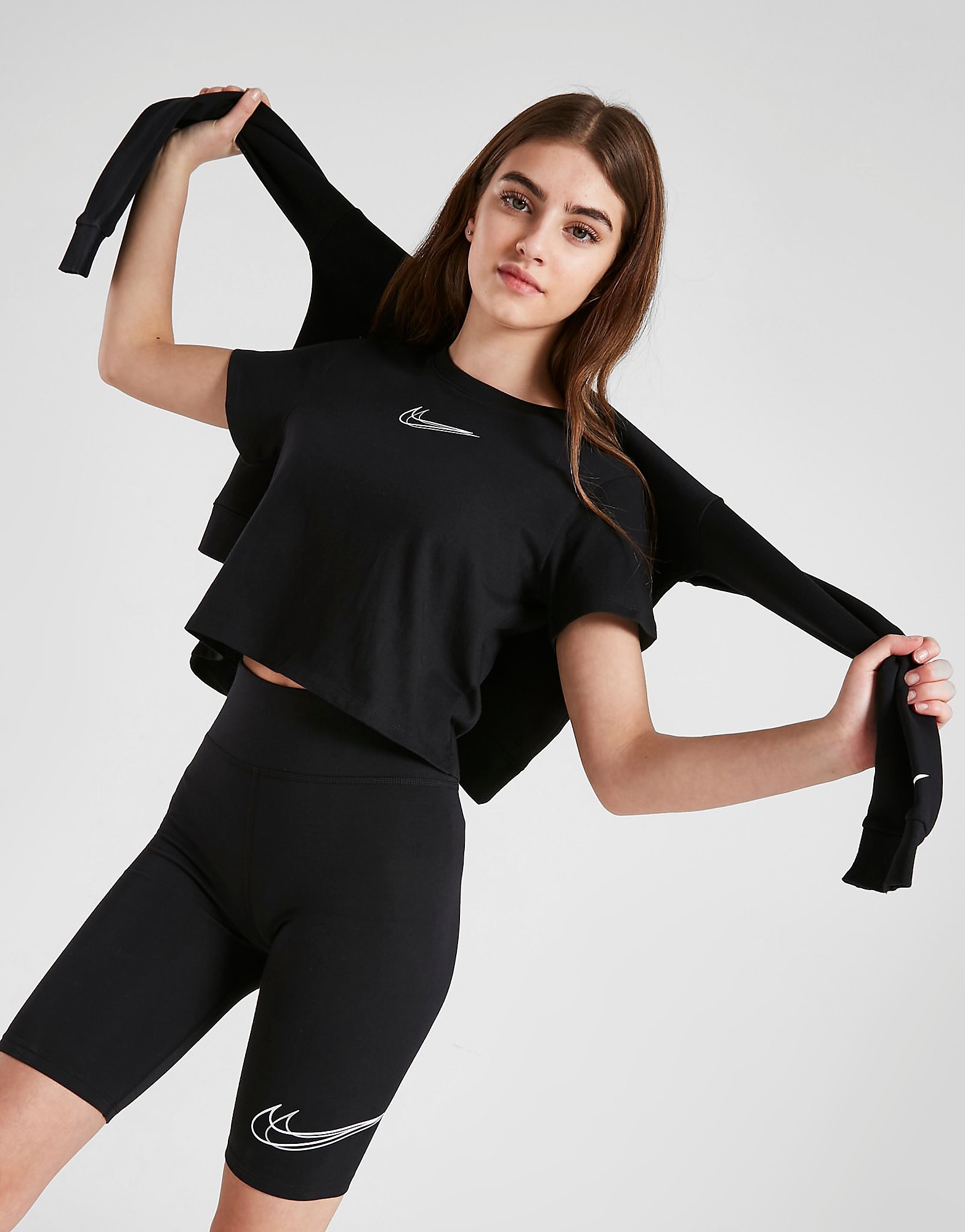 

Nike Girls' Cropped Dance T-Shirt Junior - Black - Kids, Black