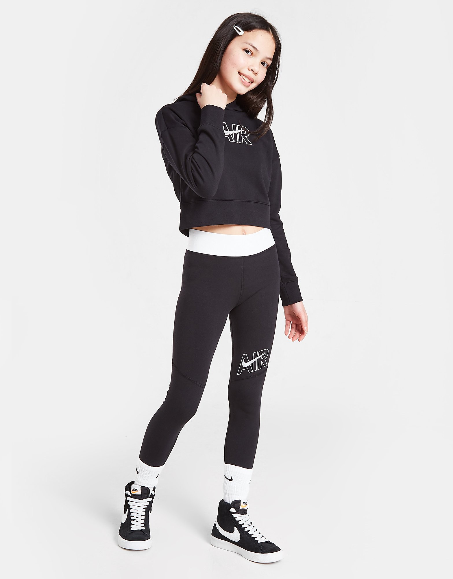 

Nike Girls' Air Leggings Junior - Black/White/Light Smoke Grey - Kids, Black/White/Light Smoke Grey