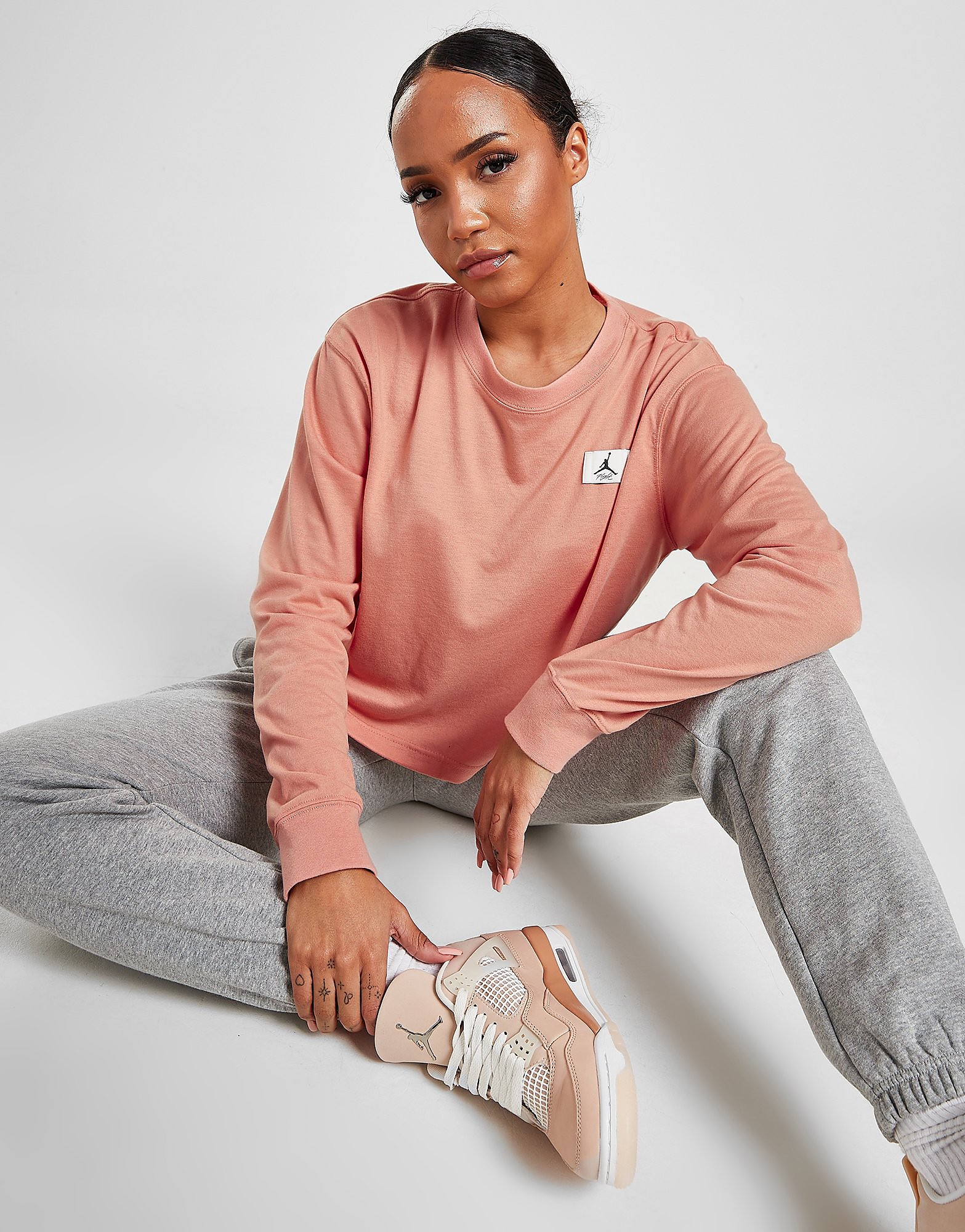 

Jordan Flight Essential Long Sleeve T-Shirt - Pink - Womens, Pink
