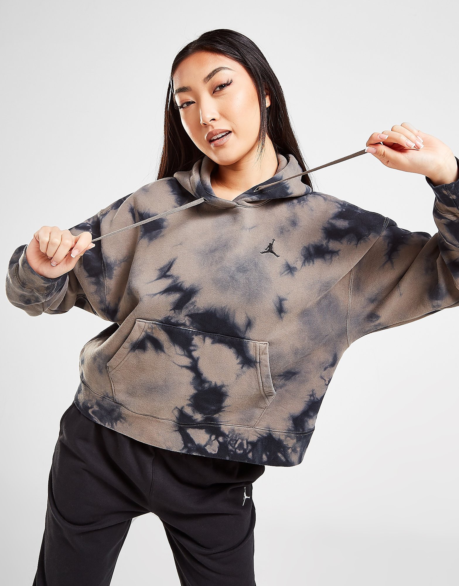 

Jordan All Over Print Hoodie - Olive Grey/Black/Black - Womens, Olive Grey/Black/Black