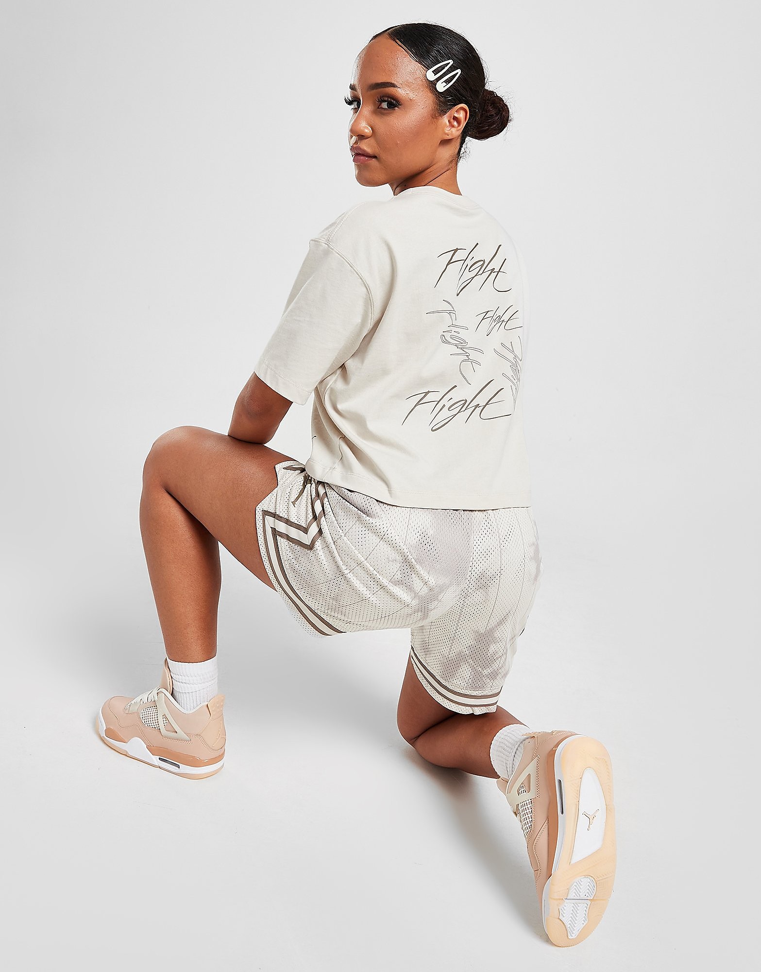 

Jordan Flight T-Shirt - Light Orewood Brown/Black - Womens, Light Orewood Brown/Black