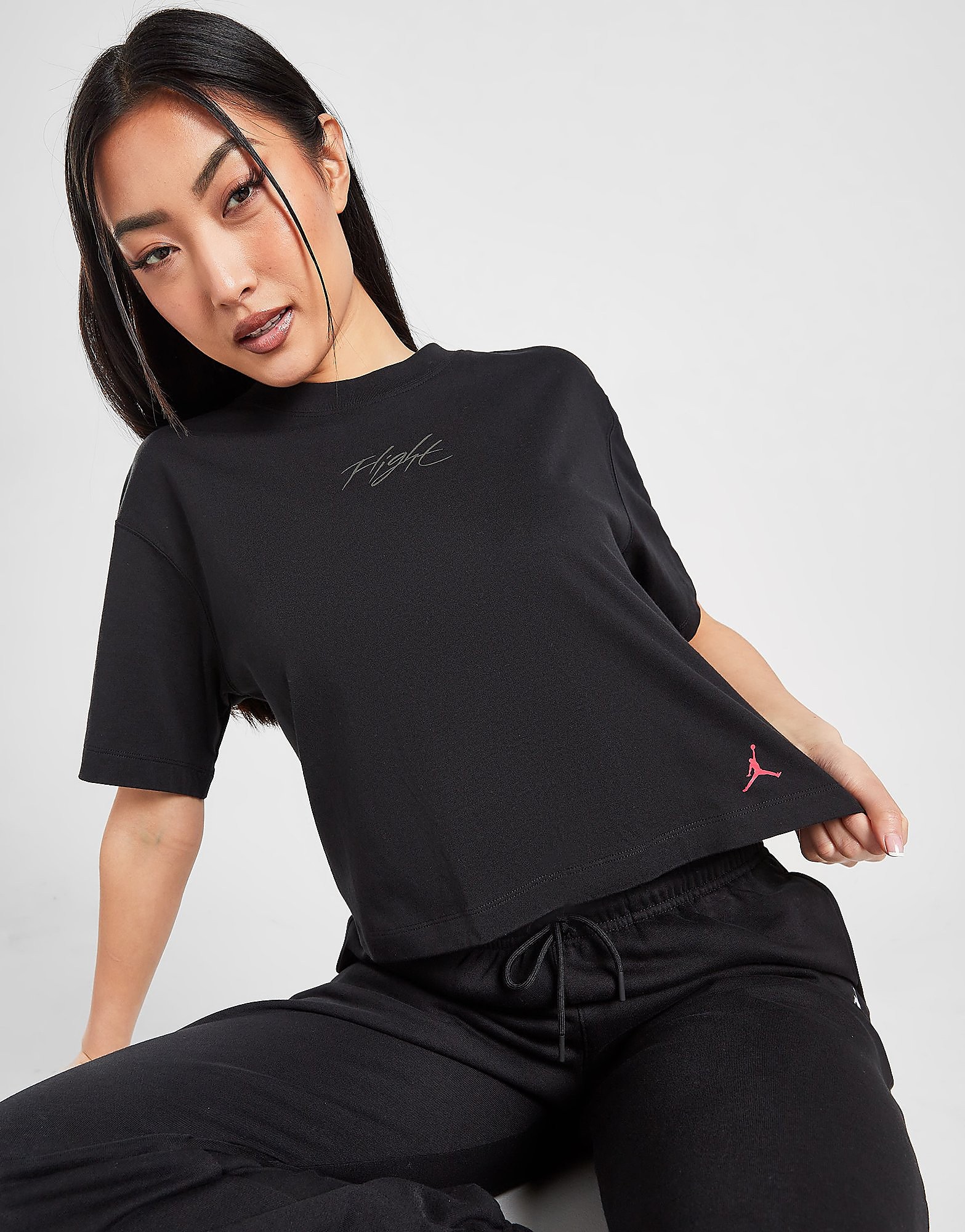 

Jordan Flight T-Shirt - Black/Mystic Hibiscus - Womens, Black/Mystic Hibiscus