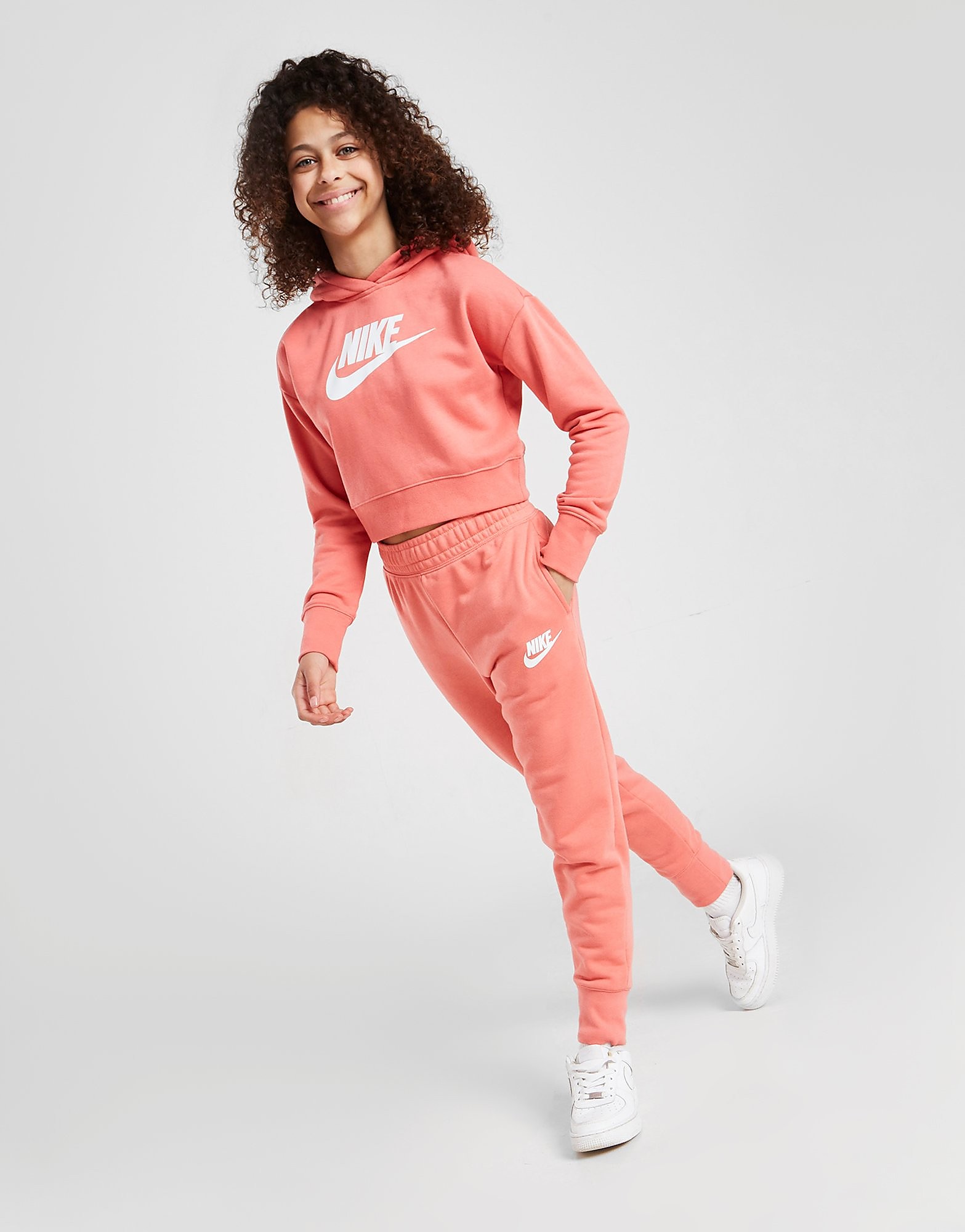 

Nike Girls' Club French Terry Joggers Junior - Pink Salt/White - Kids, Pink Salt/White