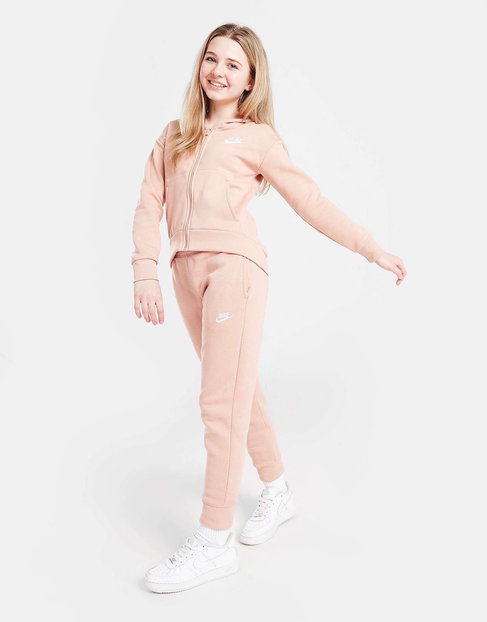 

Nike Girls' Club Fleece Joggers Junior - Rose Whisper/White - Kids, Rose Whisper/White