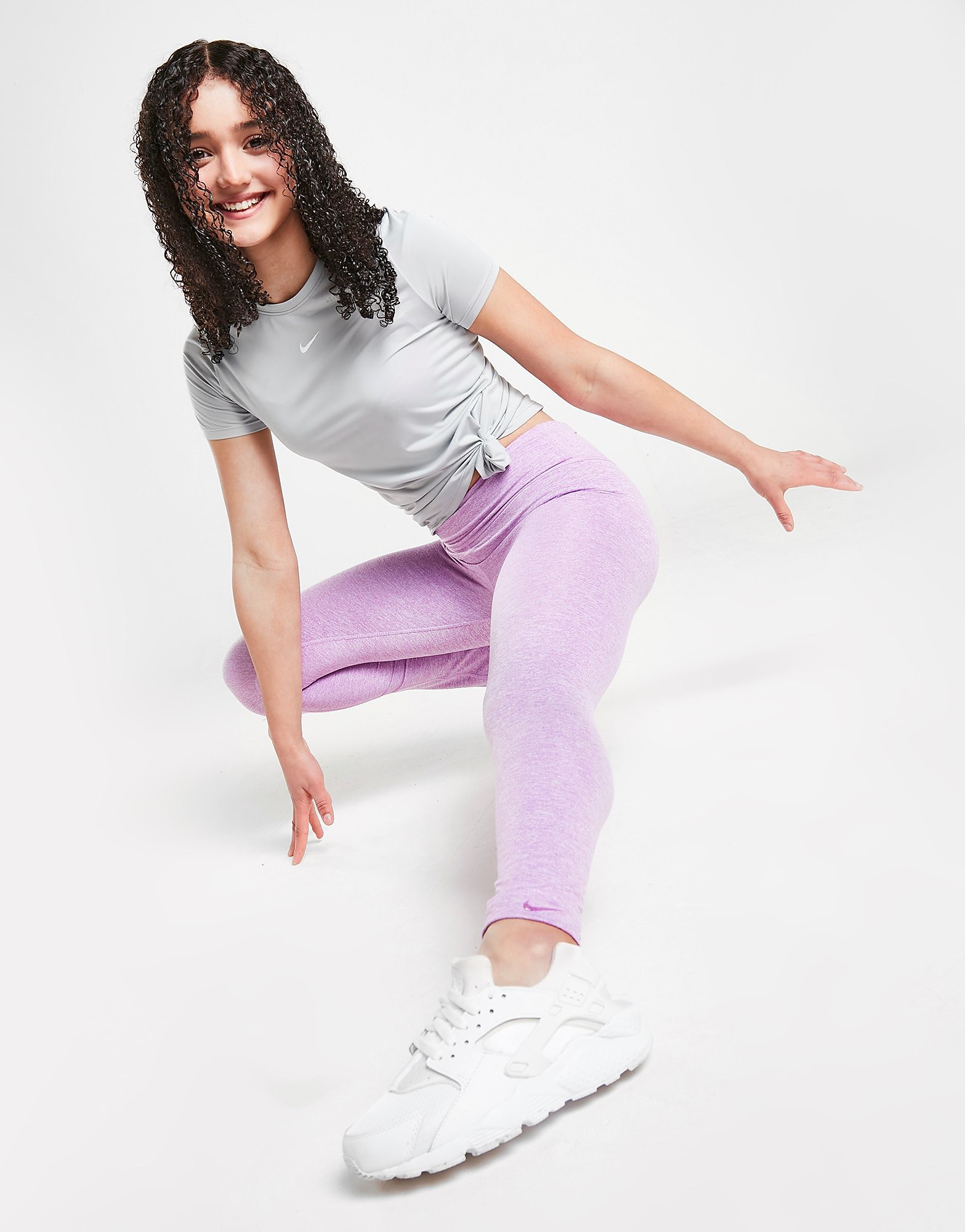 

Nike Girls' Fitness One Luxe Tights Junior - Violet Shock/Heather - Kids, Violet Shock/Heather