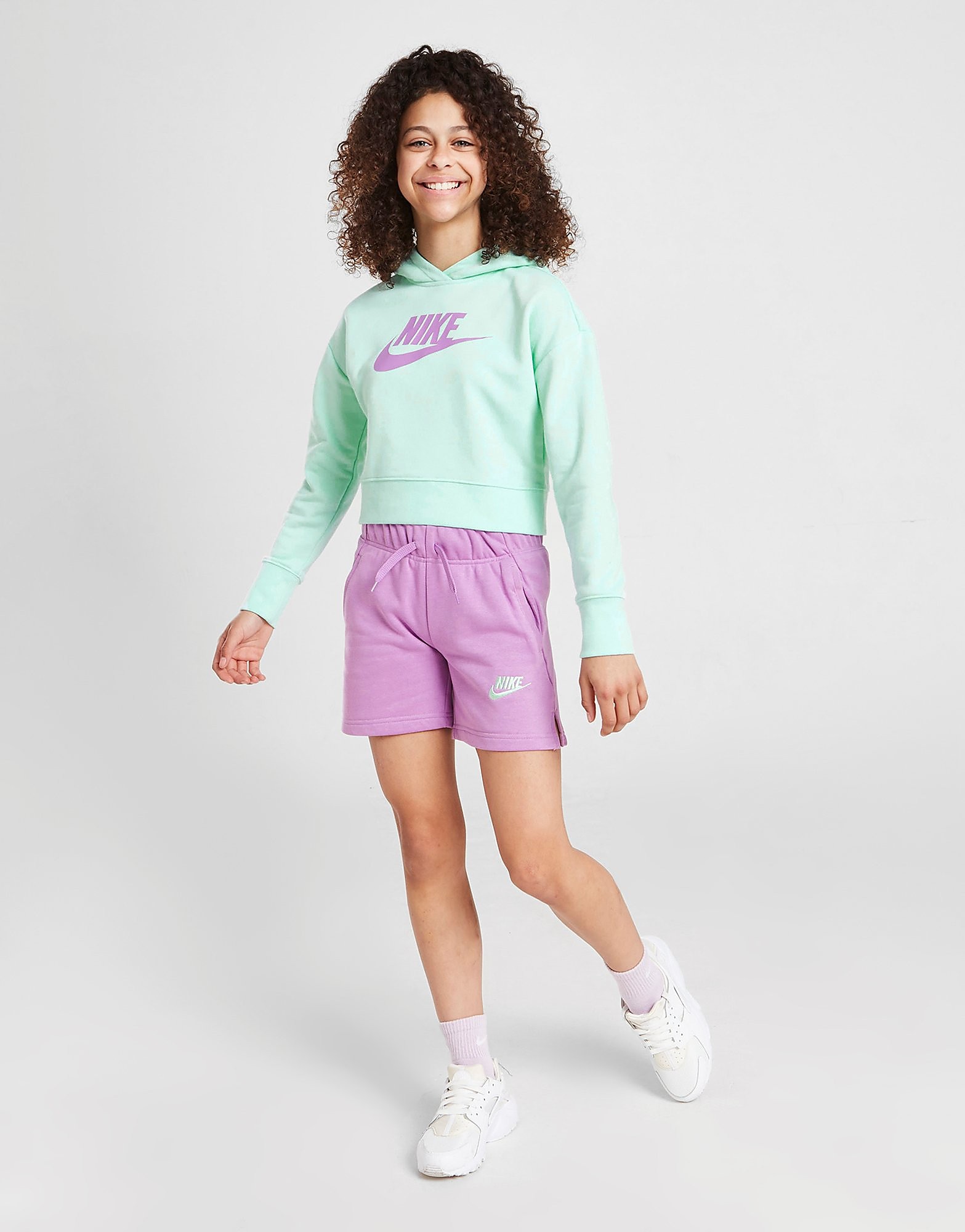

Nike Girls' French Terry Shorts Junior - Violet Shock/Mint Foam - Kids, Violet Shock/Mint Foam