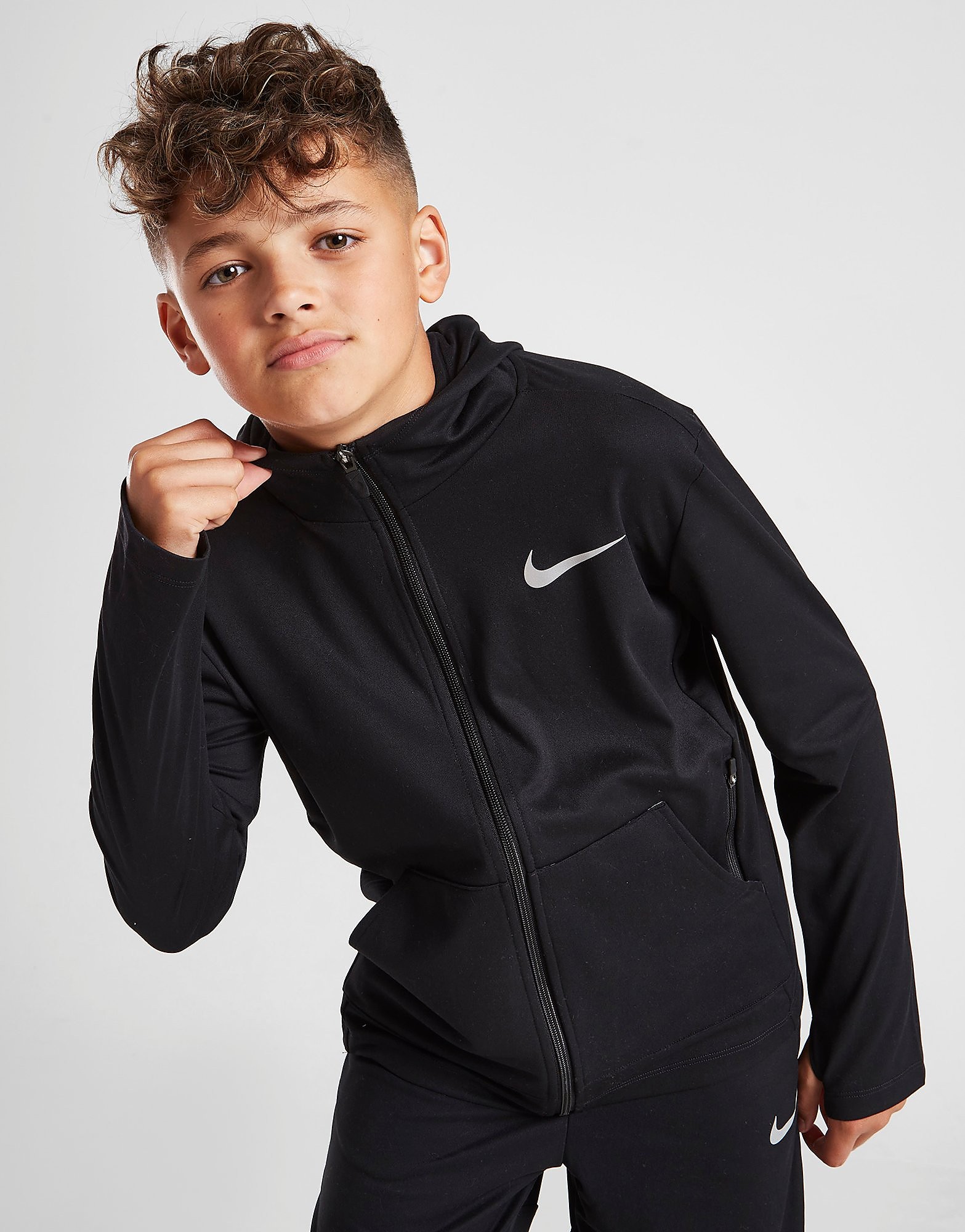 

Nike Poly Performance Full-Zip Hoodie Junior - Black - Kids, Black