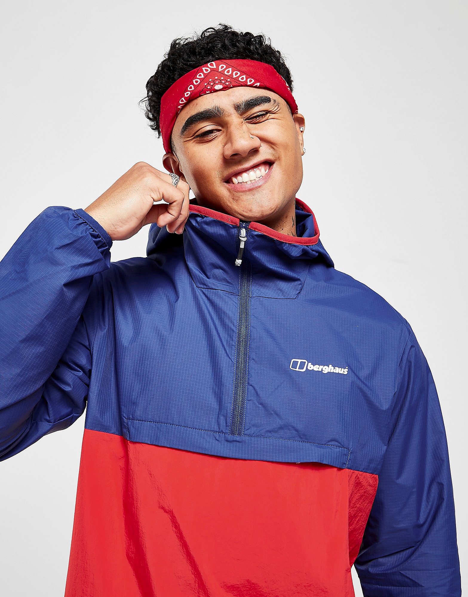 

Berghaus Corbeck 1/4 Zip Smock Jacket - Red/Blue - Mens, Red/Blue