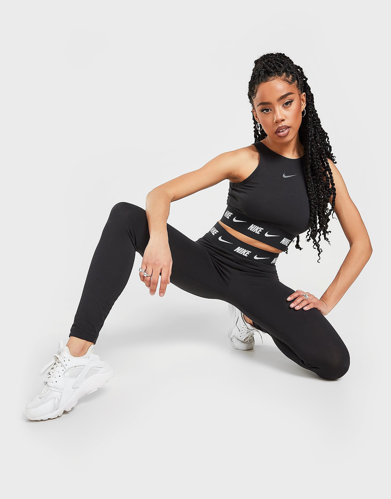 Nike Leggings High Waisted Logo - Preto - Womens, Preto