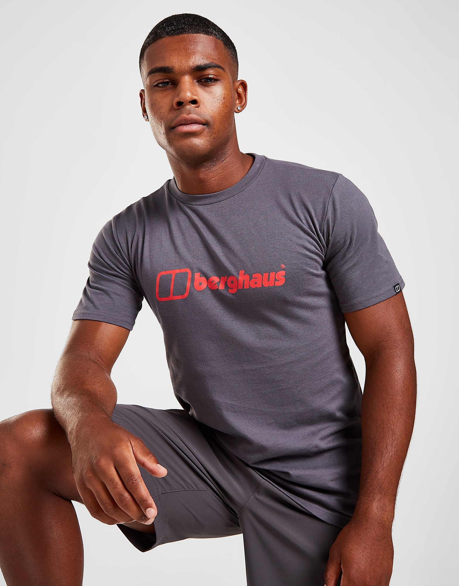 Berghaus T-Shirt Large Logo - Only at JD - Cinzento - Mens, Cinzento