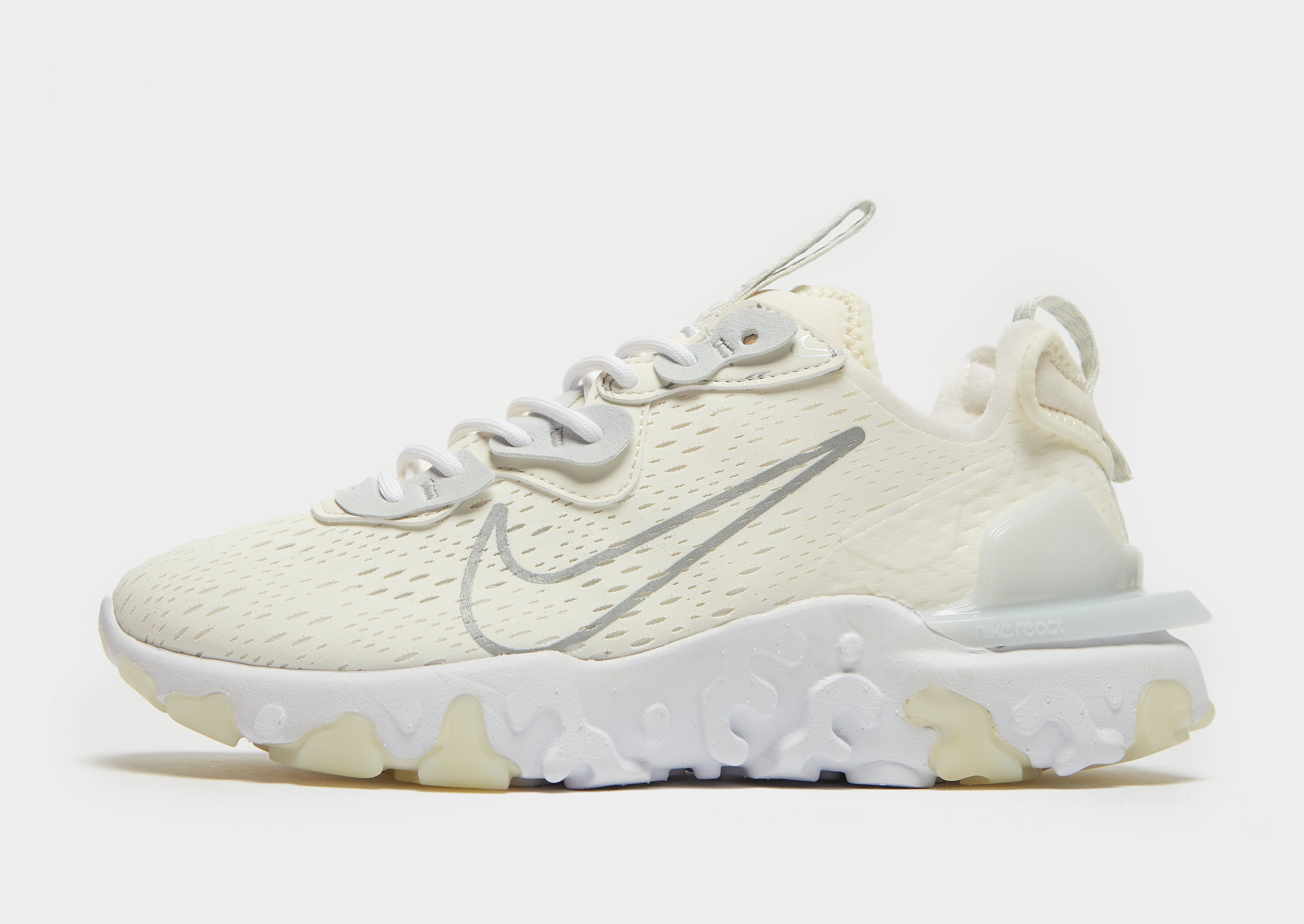 

Nike React Vision Women's - Only at JD - Sail/Pure Platinum/White/Metallic Silver, Sail/Pure Platinum/White/Metallic Silver