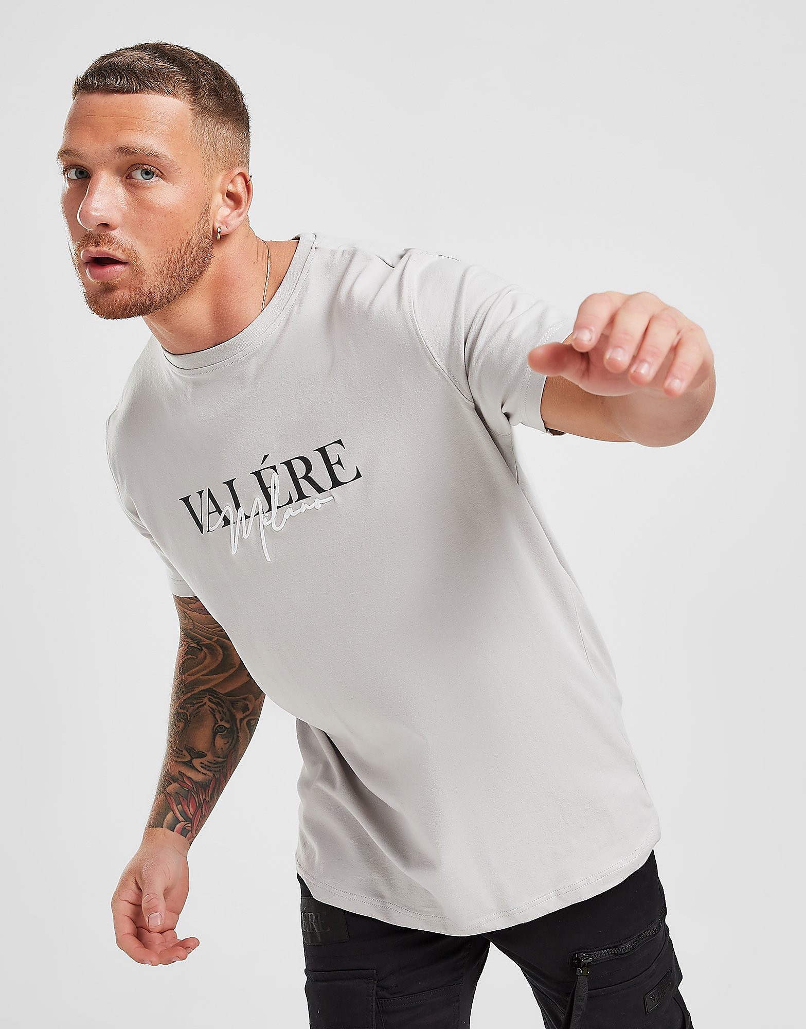 

VALERE Copione Logo T-Shirt - Grey - Mens, Grey
