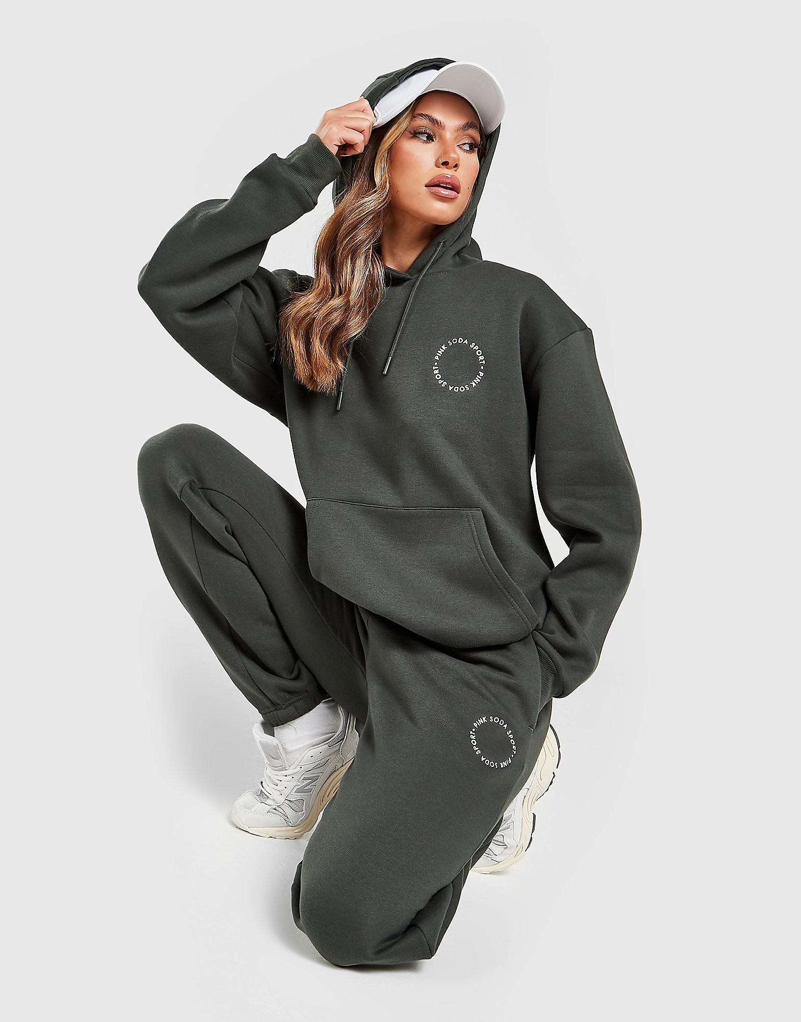 

Pink Soda Sport Circle Logo Joggers - Only at JD - Green - Womens, Green