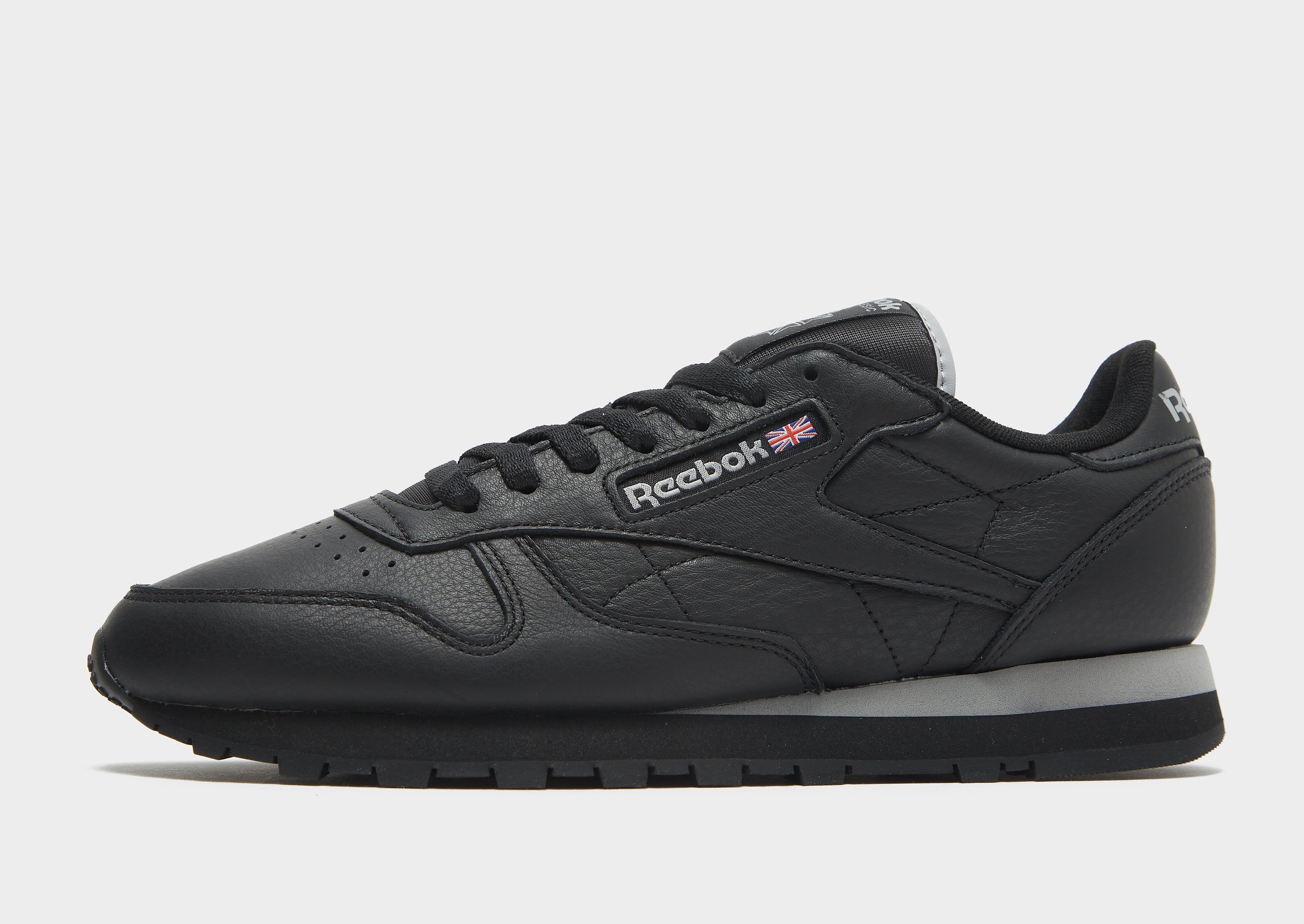 

Reebok Classic Leather - Core Black / Pure Grey 4 / Core Black - Womens, Core Black / Pure Grey 4 / Core Black