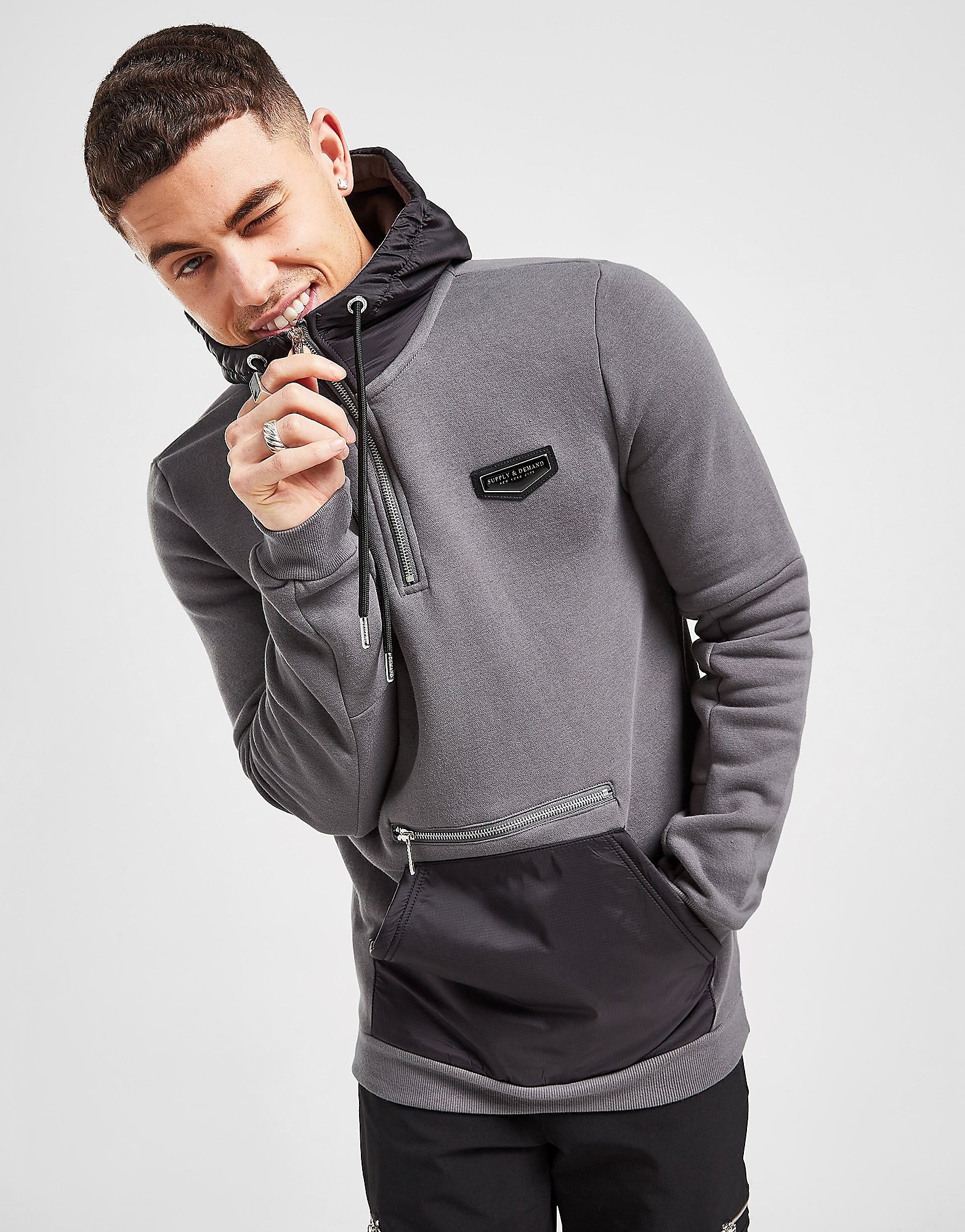 Supply & Demand Pulse Hoodie - Grey - Mens, Grey