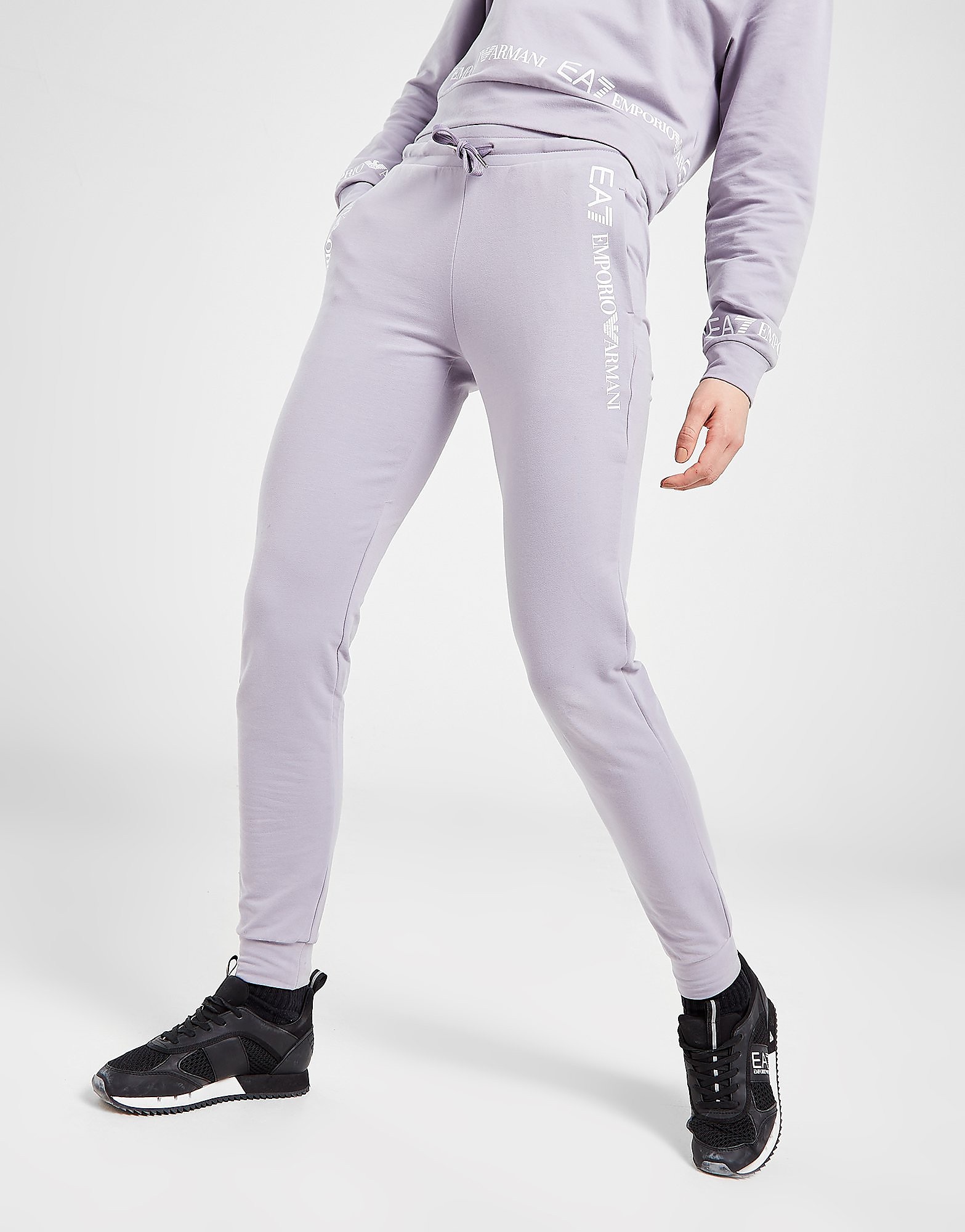 Emporio Armani EA7 Tape Fleece Joggers - Only at JD - Purple - Womens, Purple