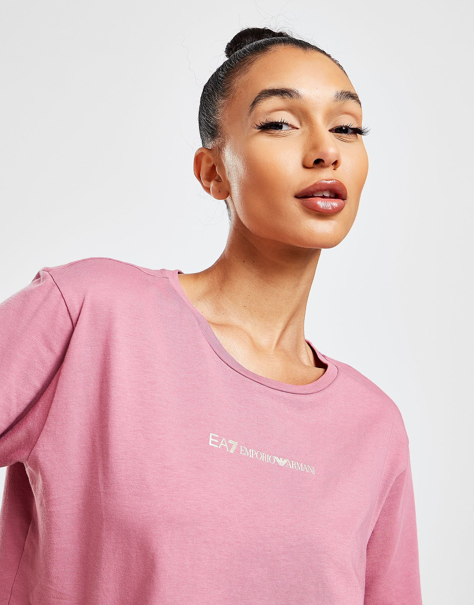 

Emporio Armani EA7 Logo Boxy T-Shirt - Pink - Womens, Pink