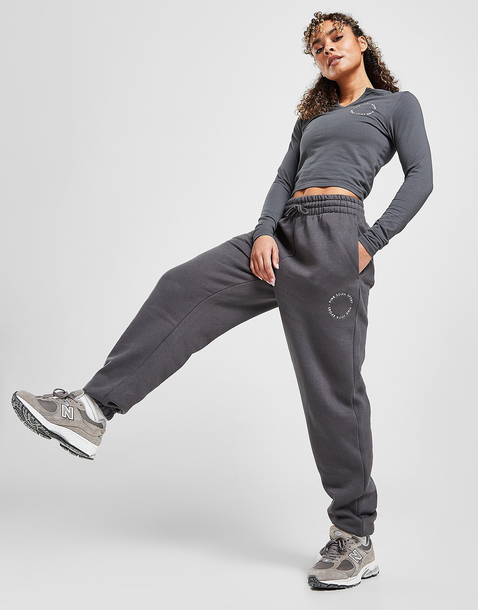 

Pink Soda Sport Circle Logo Joggers - Only at JD - Grey - Womens, Grey