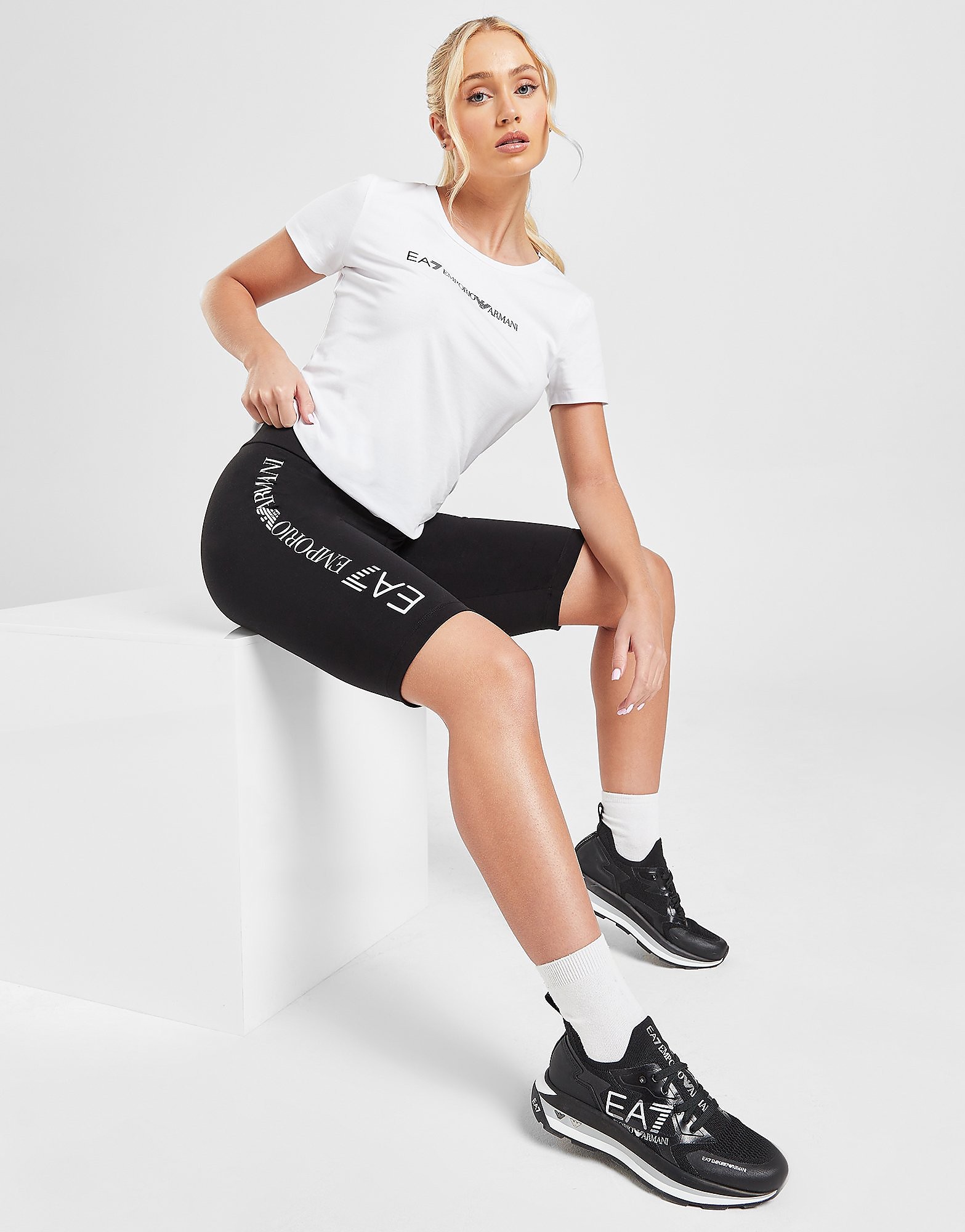 Emporio Armani EA7 Cycle Shorts - Only at JD - Black - Womens, Black