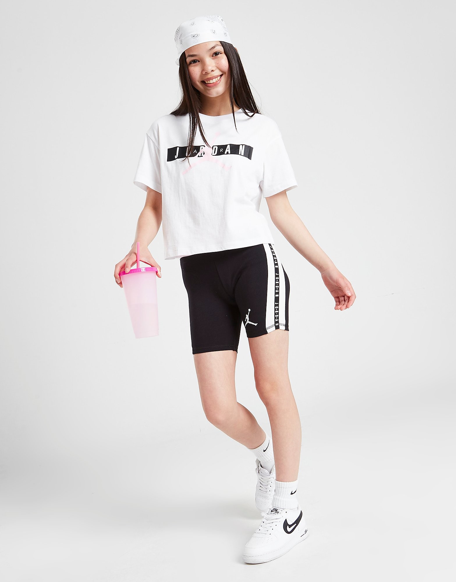 

Jordan Girls' Fitness Tape Graphic Cycle Shorts Junior - Only at JD - Black - Kids, Black