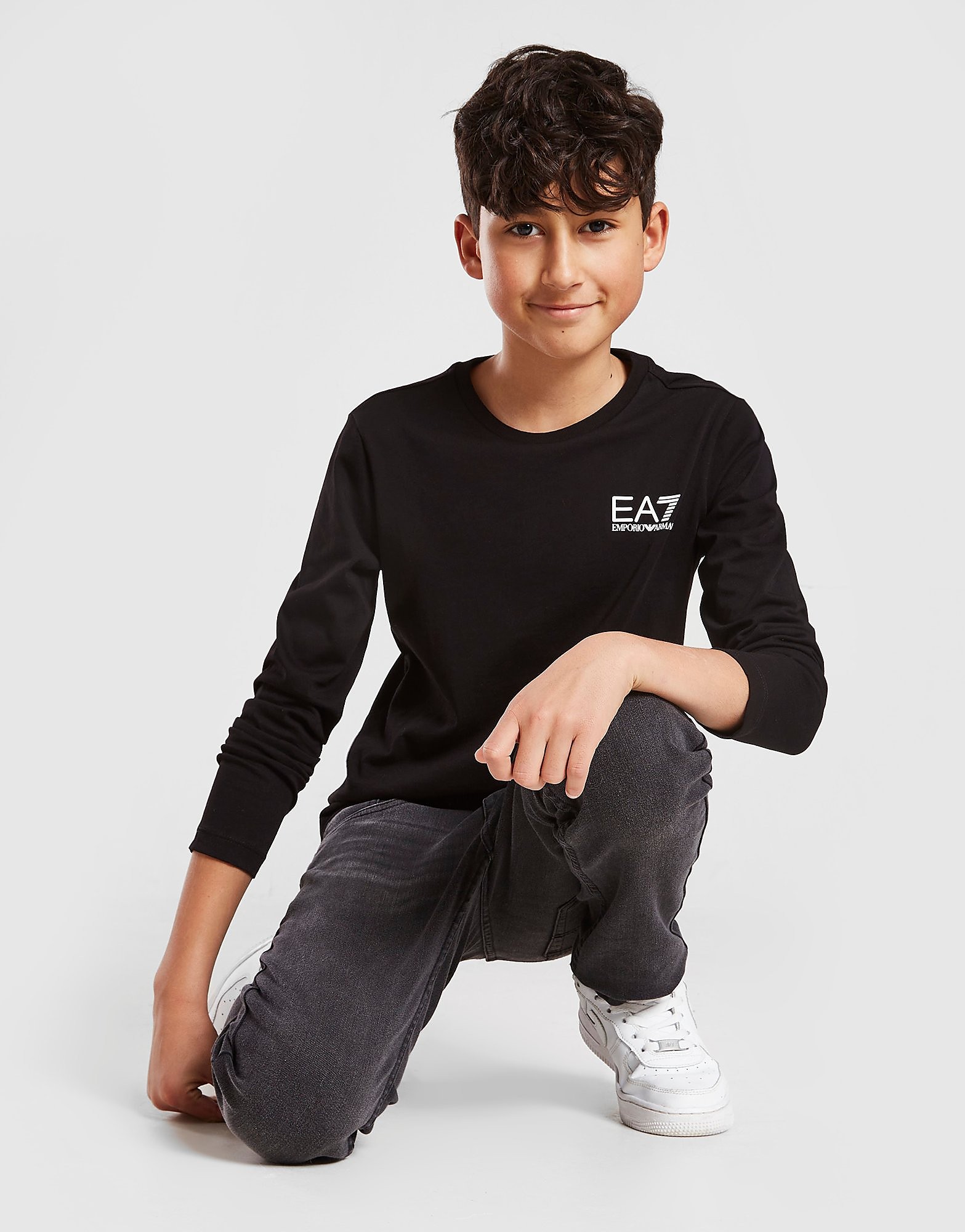 

Emporio Armani EA7 Core Long Sleeve T-Shirt Junior - Black - Kids, Black
