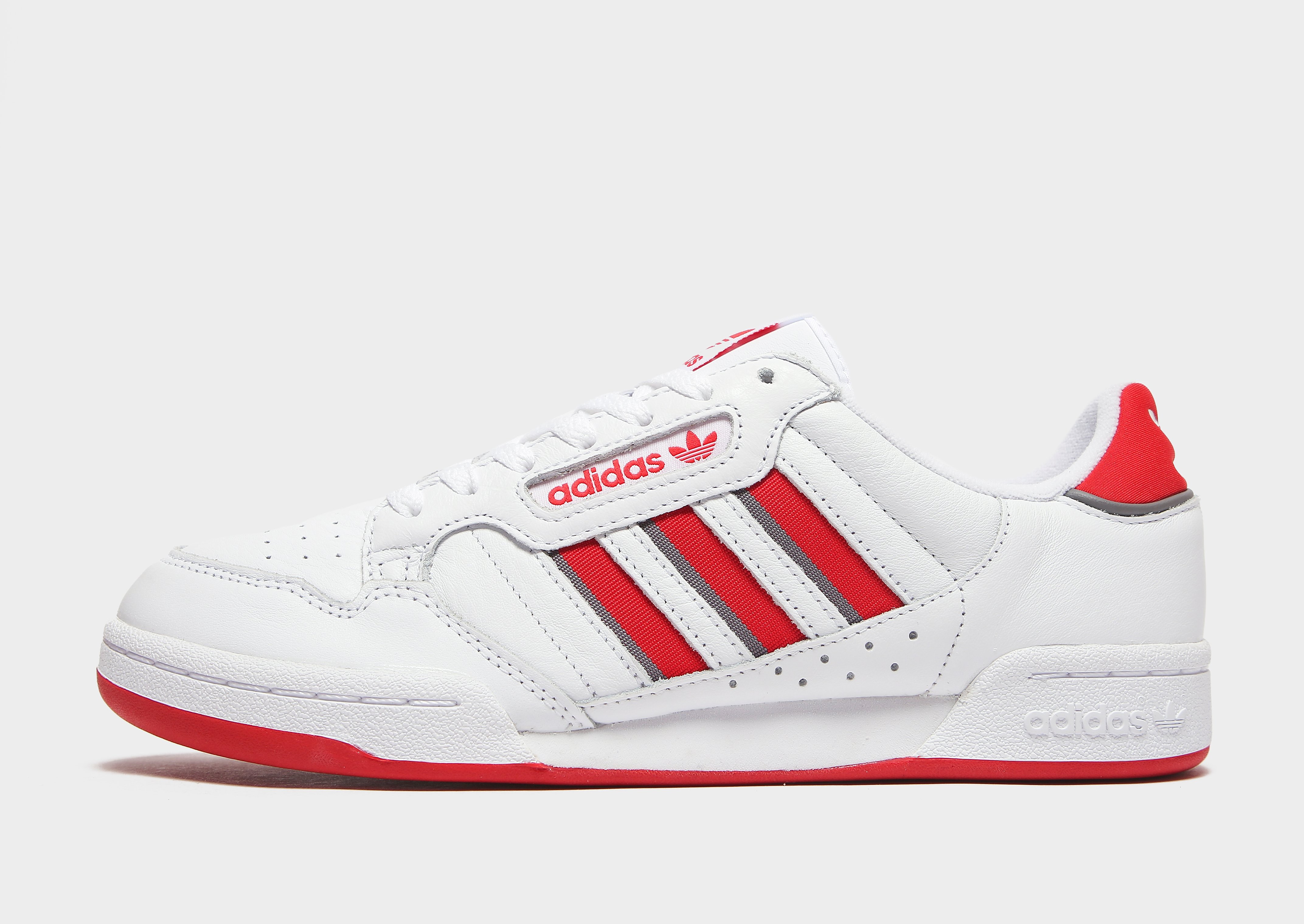 

adidas Originals Continental 80 Stripes - Cloud White / Collegiate Red / Grey Three - Mens, Cloud White / Collegiate Red / Grey Three
