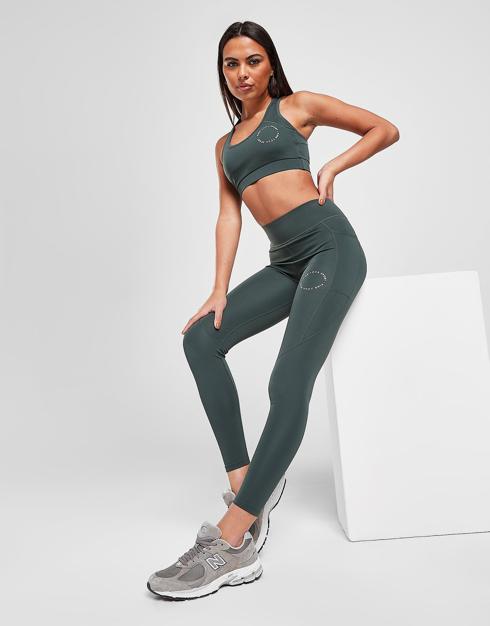 Pink Soda Sport Olympic Hourglass Tights - Only at JD - Green - Womens, Green