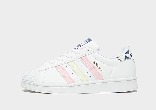 Adidas Originals Superstar Enfant - Cloud White / Almost Lime / True Pink, Cloud White / Almost Lime / True Pink