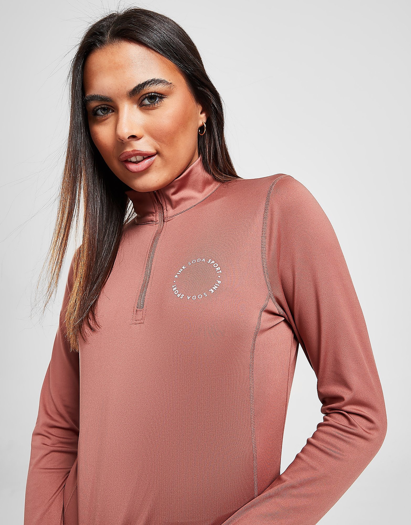 

Pink Soda Sport Circle 1/4 Zip Top - Only at JD - Brown - Womens, Brown
